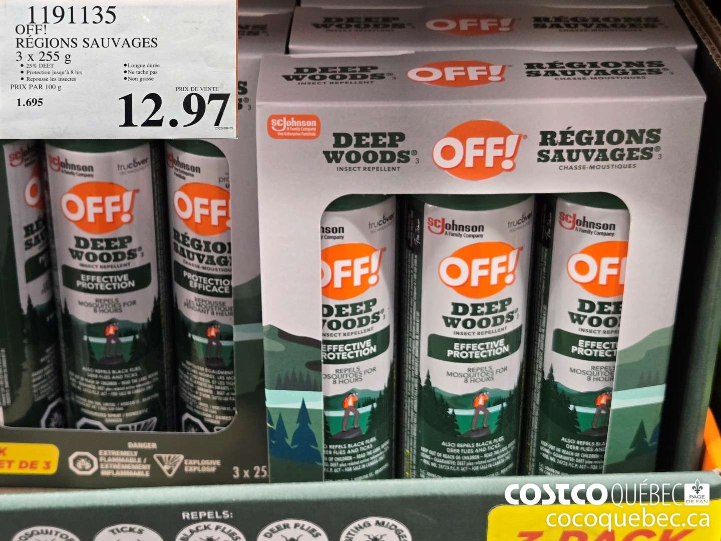 1191135 OFF! REGIONS SAUVAGES CHASSE-MOUSTIQUES $12.97