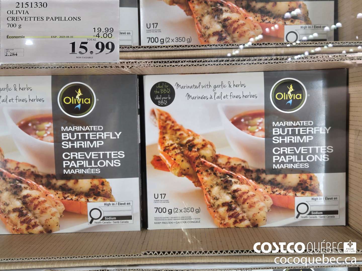 2151330 OLIVIA CREVETTES PAPILLONS  ($4.00 INSTANT SAVINGS EXPIRES ON 2025-08-10) $15.99