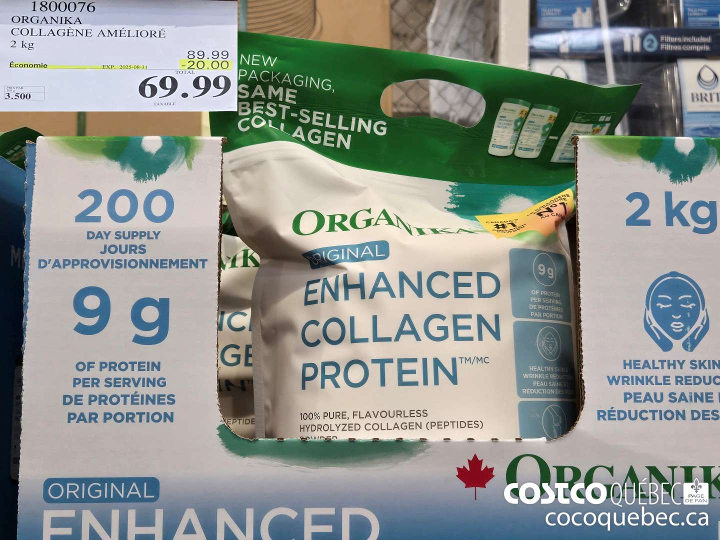 1800076 ORGANIKA COLLAGENE AMELIORE  ($20.00 INSTANT SAVINGS EXPIRES ON 2025-08-31) $69.99