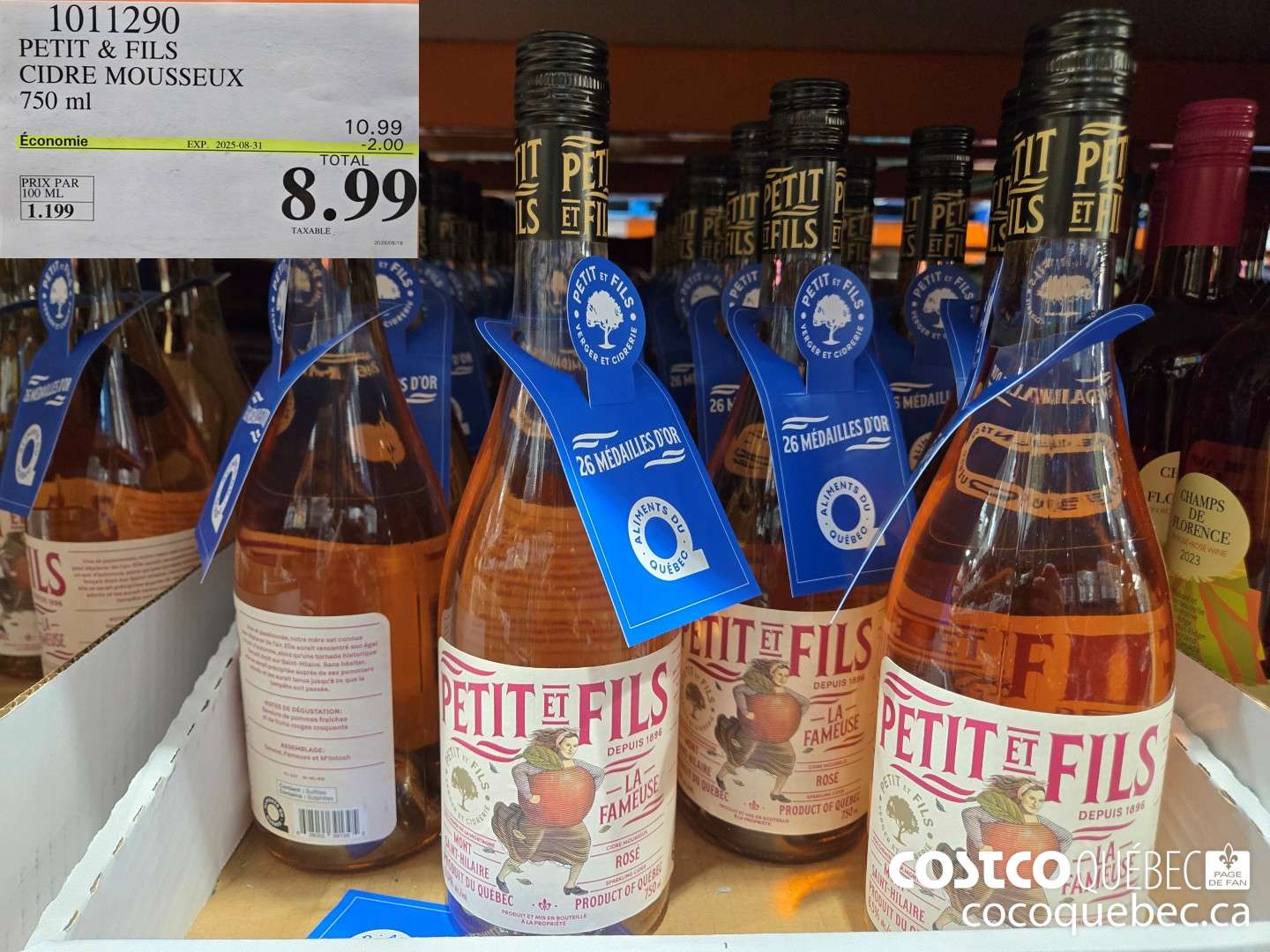 1011290 PETIT & FILS CIDRE MOUSSEUX 750 mL  ($2.00 INSTANT SAVINGS EXPIRES ON 2025-08-31) $8.99