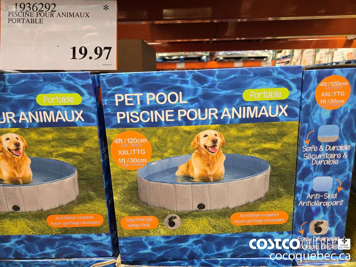 1936292 PISCINE POUR ANIMAUX PORTABLE  $19.97