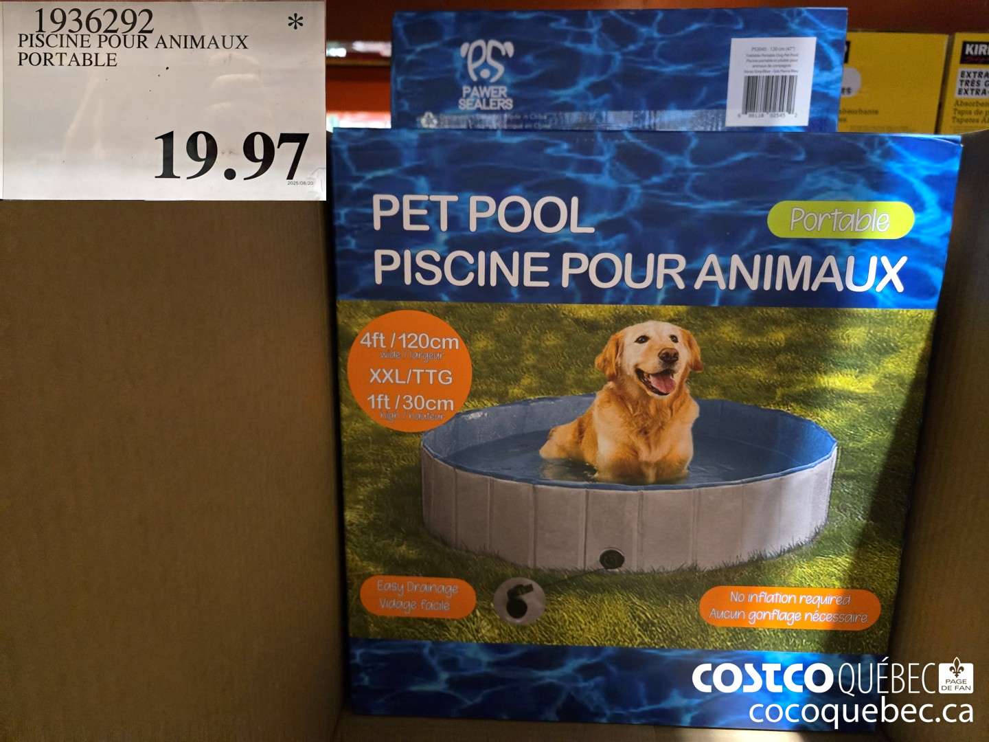 1936292 PISCINE POUR ANIMAUX PORTABLE  $19.97