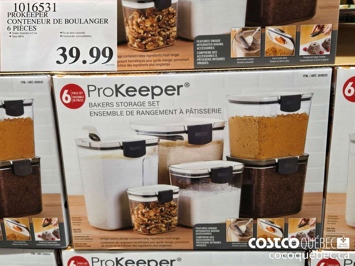 1016531 PROKEEPER CONTENEUR DE BOULANGER 6 PIECES  $39.99