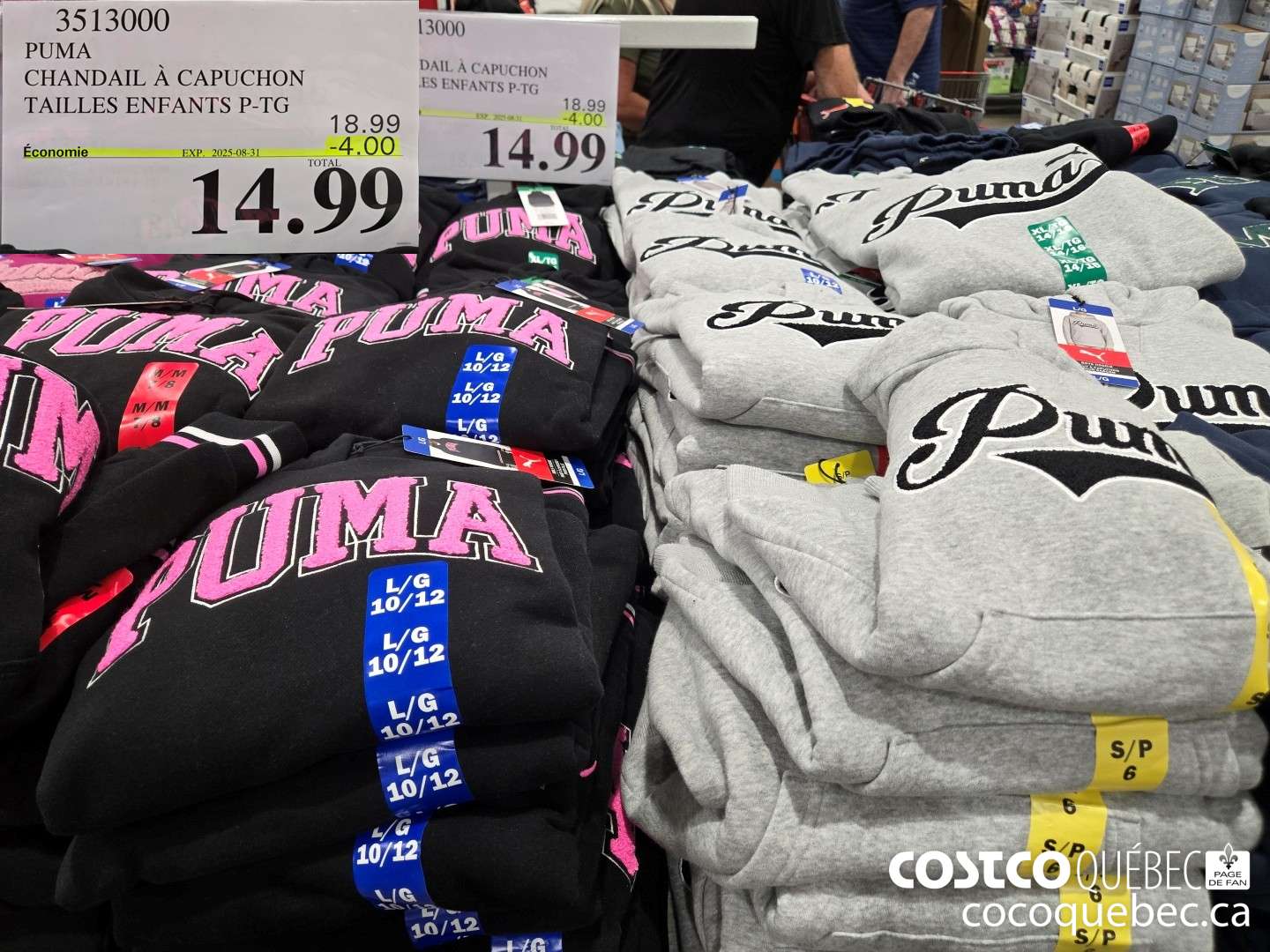 3513000 PUMA CHANDAIL A CAPUCHON TAILLES ENFANTS P-TG  ($4.00 INSTANT SAVINGS EXPIRES ON 2025-08-31) $14.99