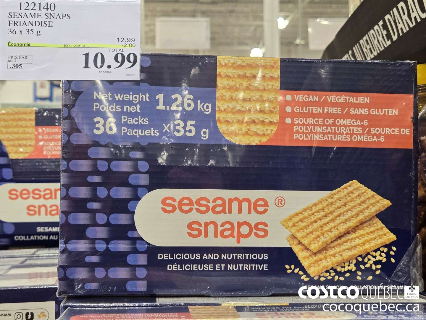 122140 SESAME SNAPS COLLATION AU SESAME  ($2.00 INSTANT SAVINGS EXPIRES ON 2025-08-17) $10.99