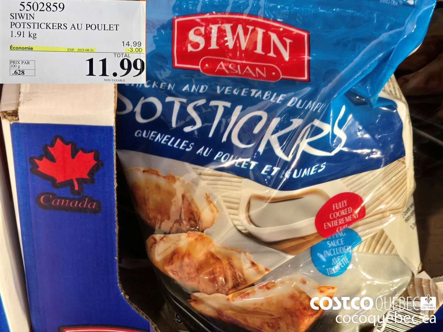 5502859 SIWIN POTSTICKERS AU POULET  ($3.00 INSTANT SAVINGS EXPIRES ON 2025-08-31) $11.99
