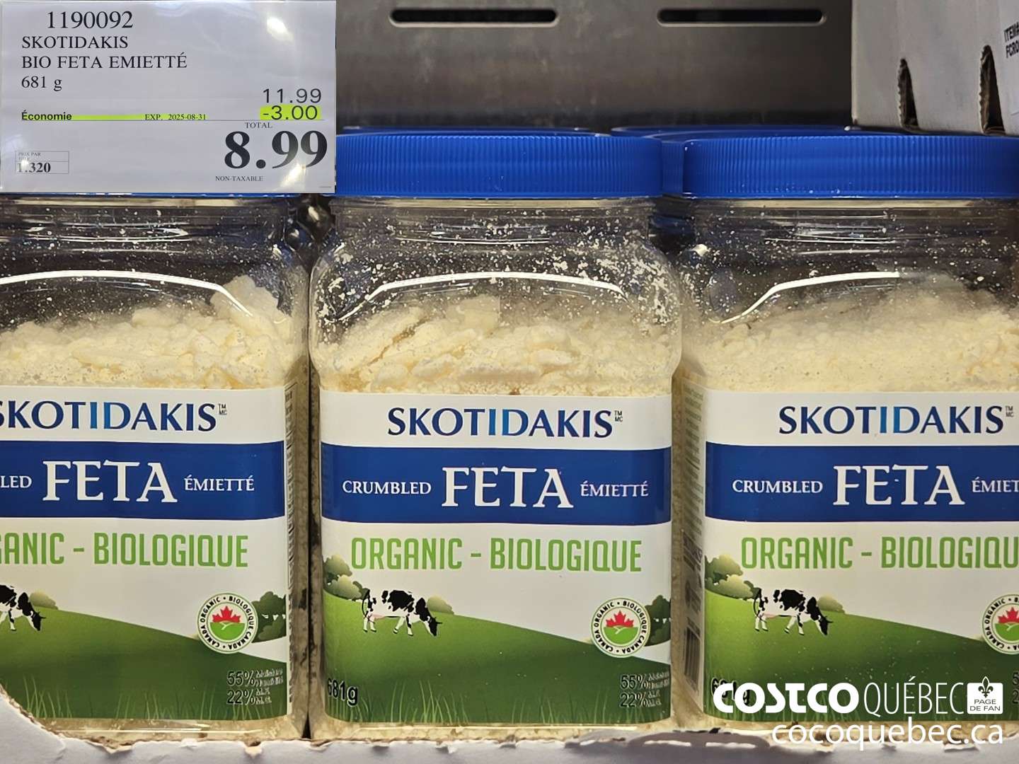 1190092 SKOTIDAKIS BIO FETA EMIETTE  ($3.00 INSTANT SAVINGS EXPIRES ON 2025-08-31) $8.99