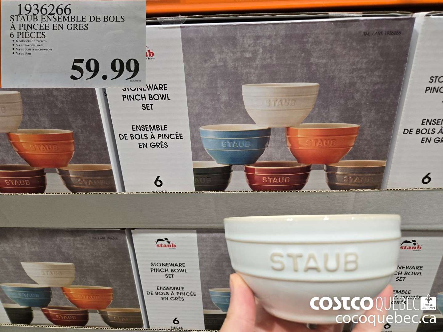 1936266 STAUB ENSEMBLE DE BOLS A PINCEE EN GRES 6 PIECES  $59.99