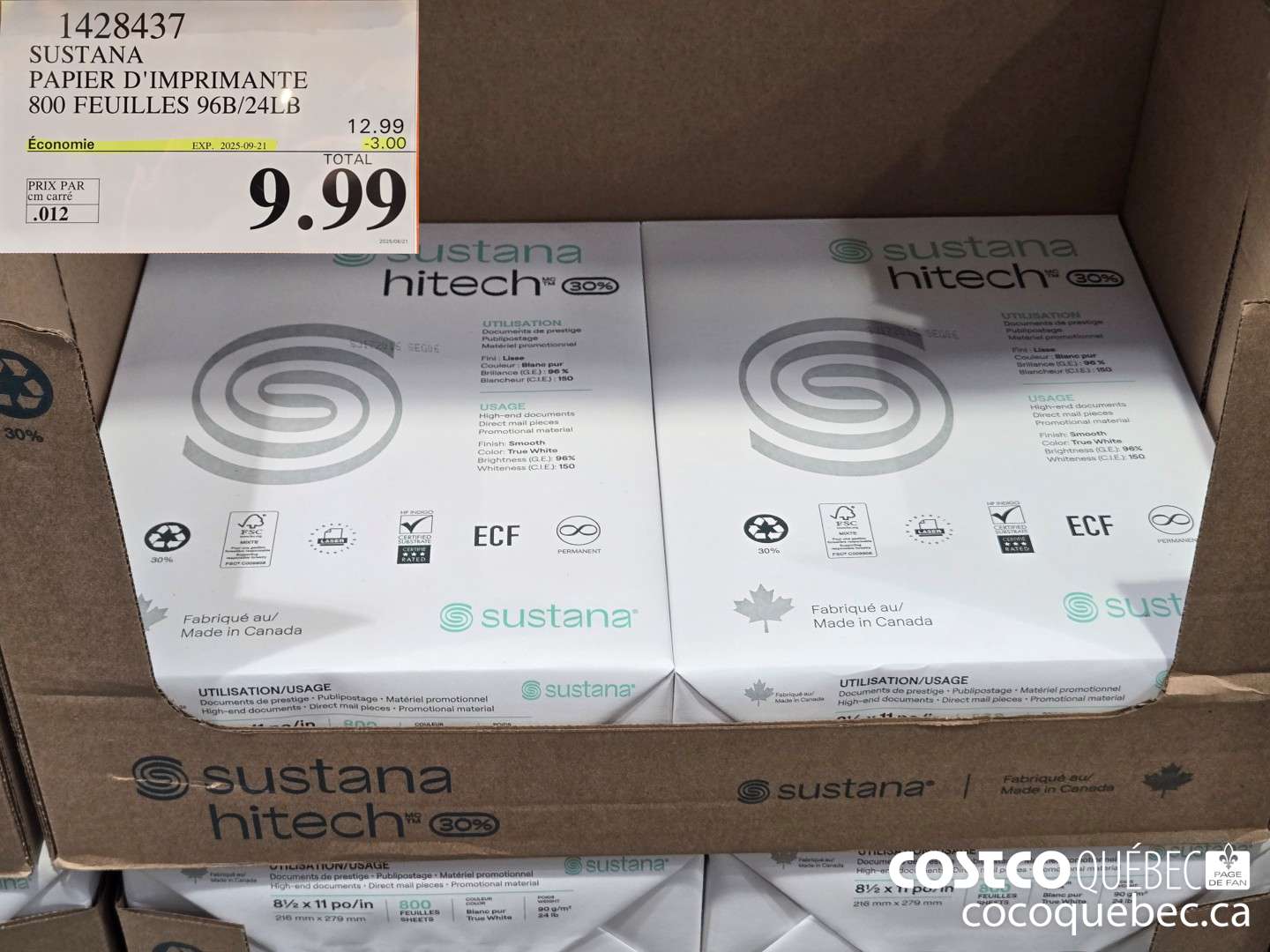 1428437 SUSTANA ROLLAND PAPIER COPIE 8.5