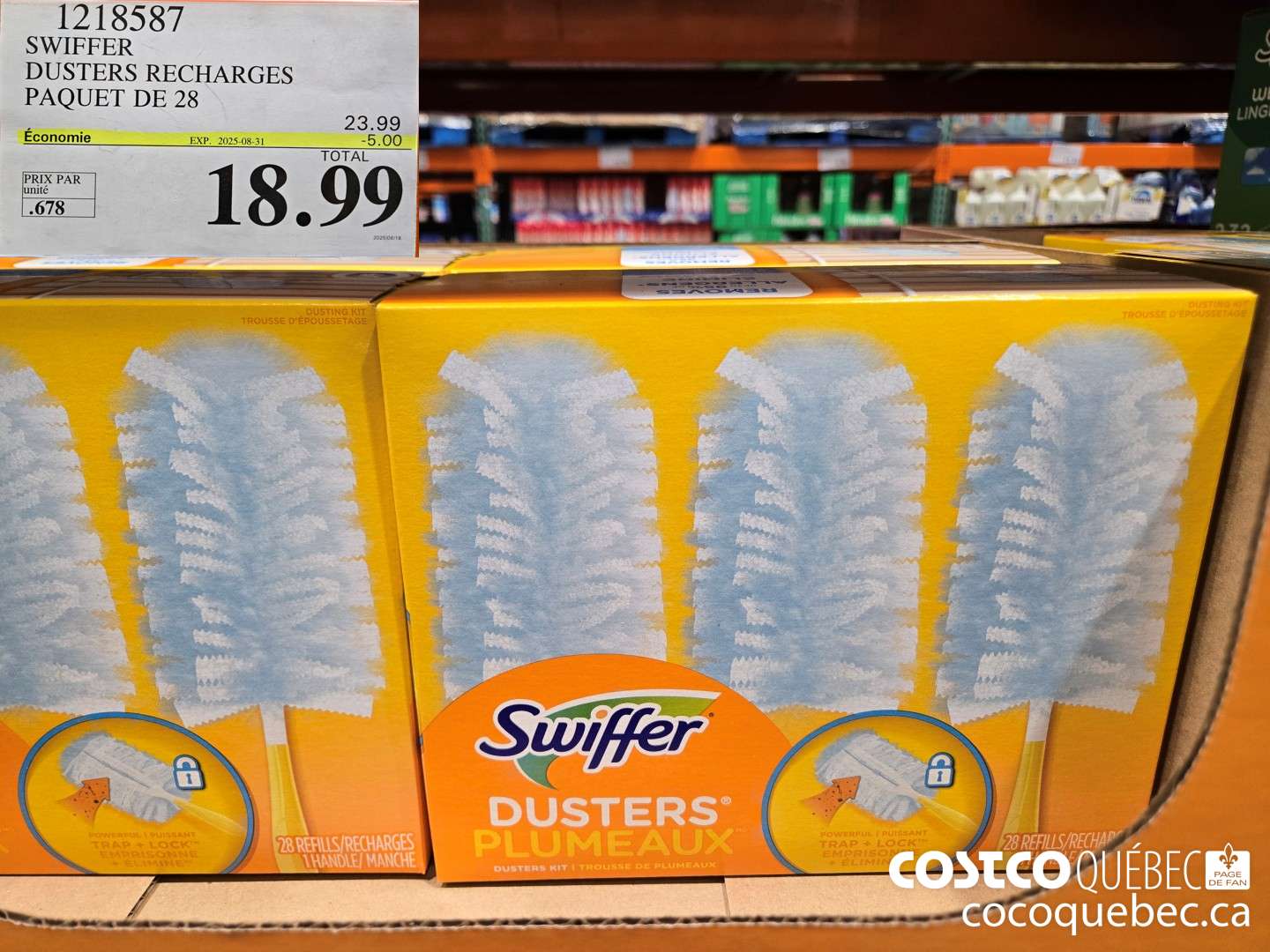 1218587 SWIFFER DUSTERS RECHARGES - PAQUET DE 28 ($5.00 INSTANT SAVINGS EXPIRES ON 2025-08-31) $18.99