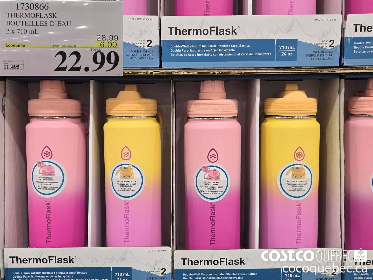 1730866 THERMOFLASK BOUTEILLES D'EAU ENSEMBLE DE 2  ($6.00 INSTANT SAVINGS EXPIRES ON 2025-08-31) $22.99