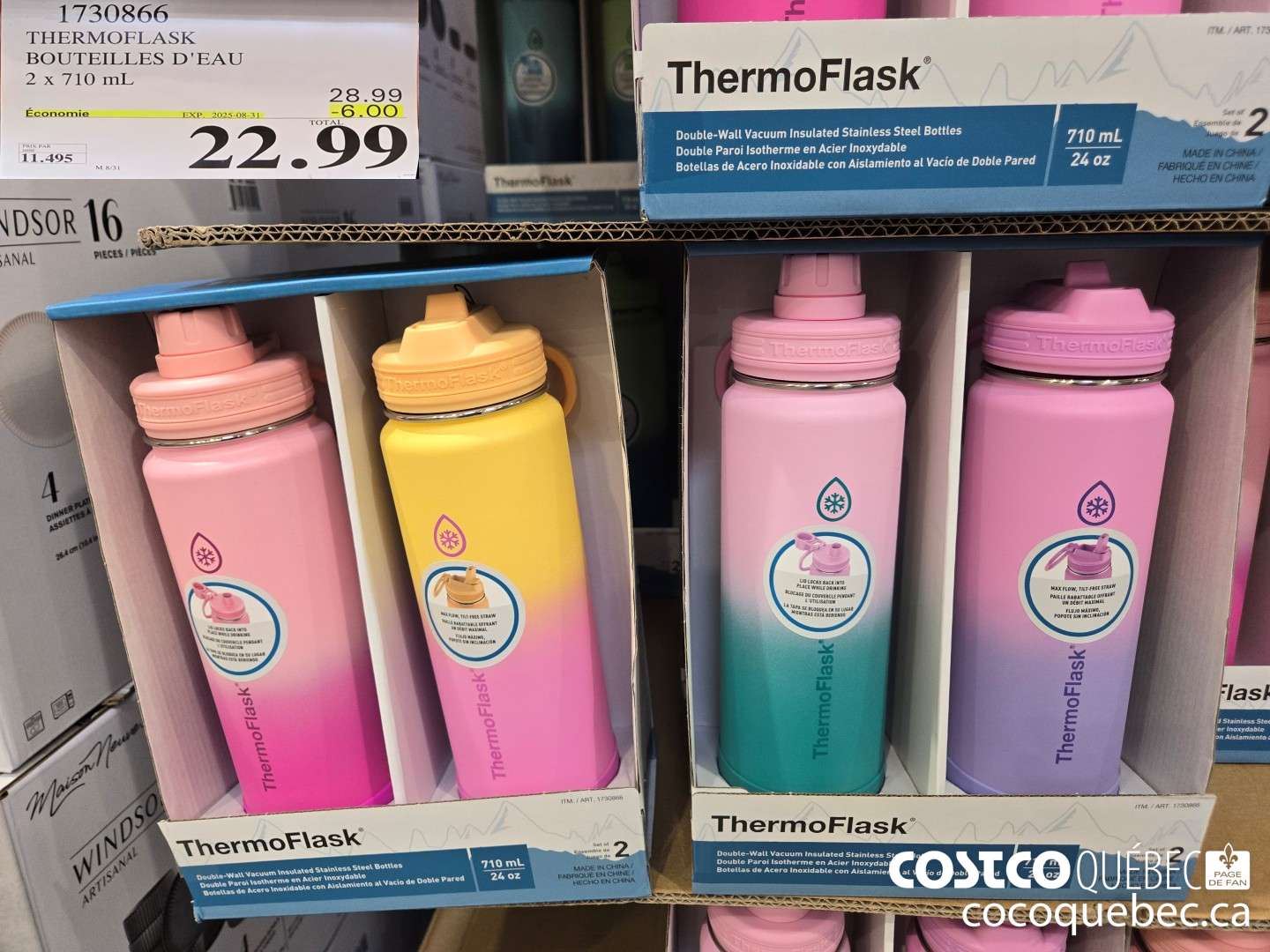 1730866 THERMOFLASK BOUTEILLES D'EAU ENSEMBLE DE 2  ($6.00 INSTANT SAVINGS EXPIRES ON 2025-08-31) $22.99