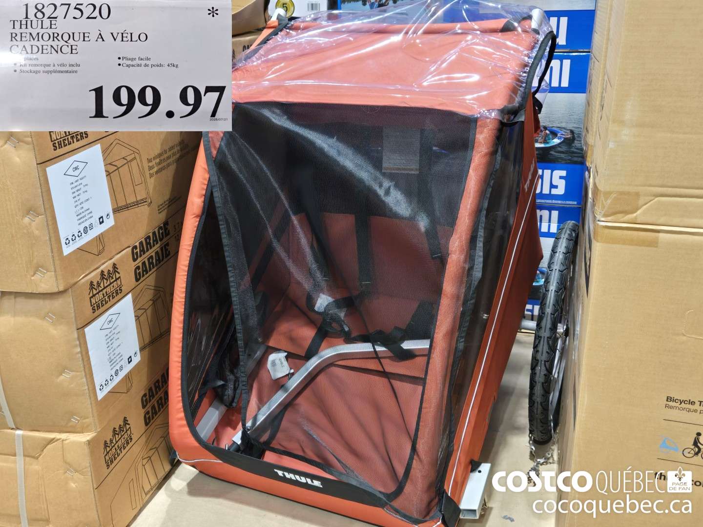 1827520 THULE REMORQUE A VELO CADENCE  $199.97