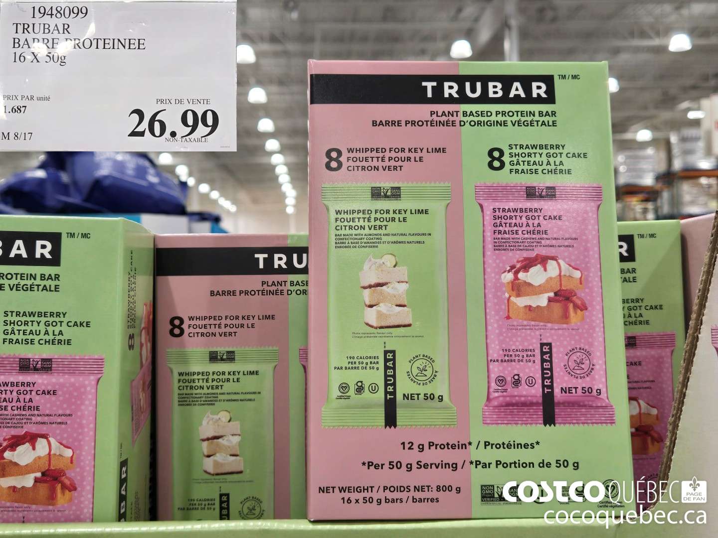 1948099 TRUBAR BAR PROTEINEE 16 X 50  $26.99