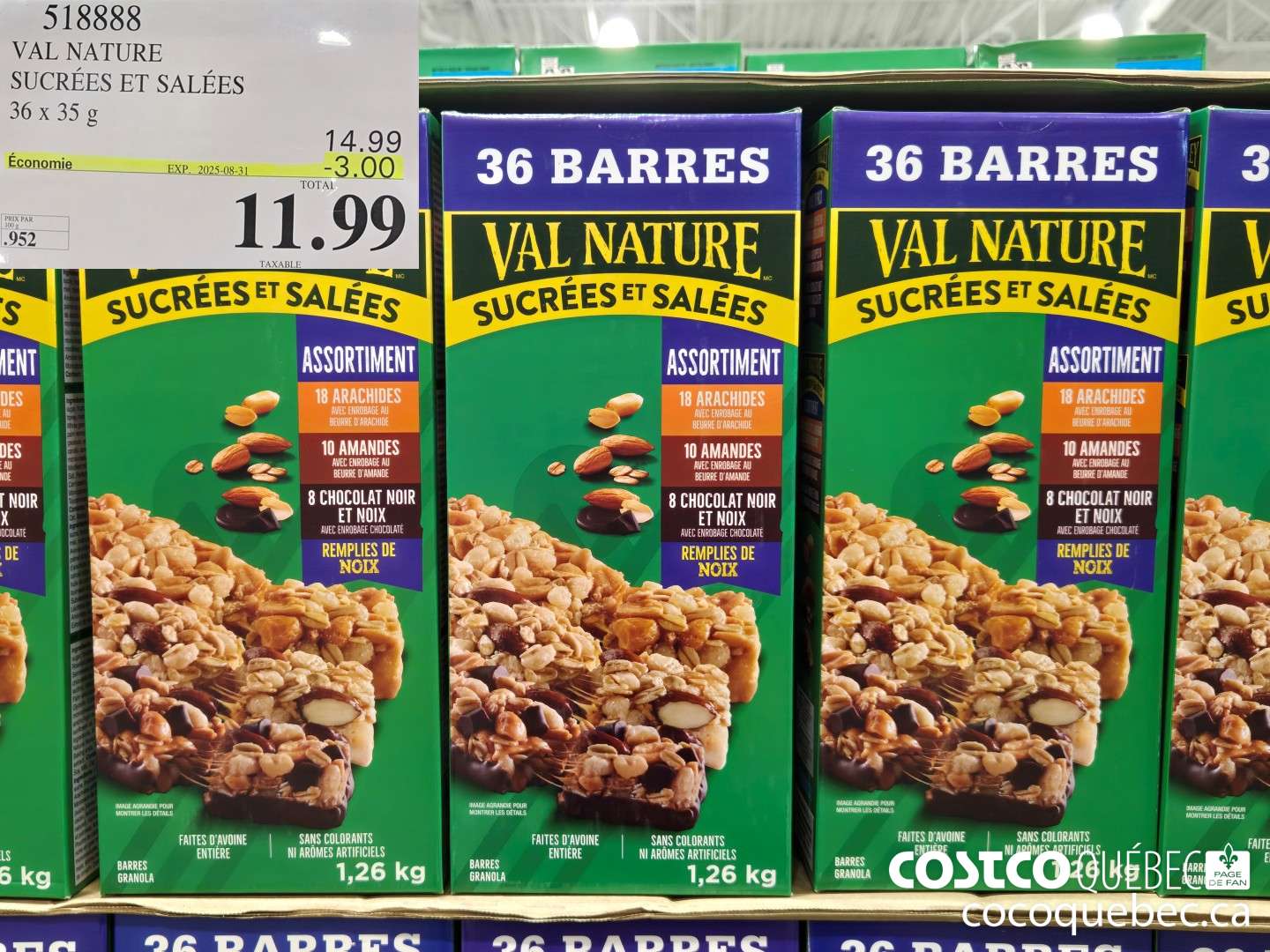 518888 VAL NATURE SUCREES ET SALEES  ($3.00 INSTANT SAVINGS EXPIRES ON 2025-08-31) $11.99