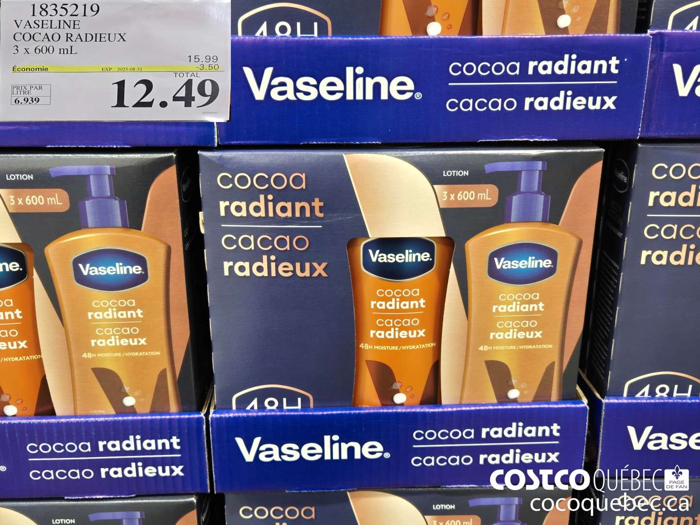 1835219 VASELINE COCAO RADIEUX ($3.50 INSTANT SAVINGS EXPIRES ON 2025-08-31) $12.49