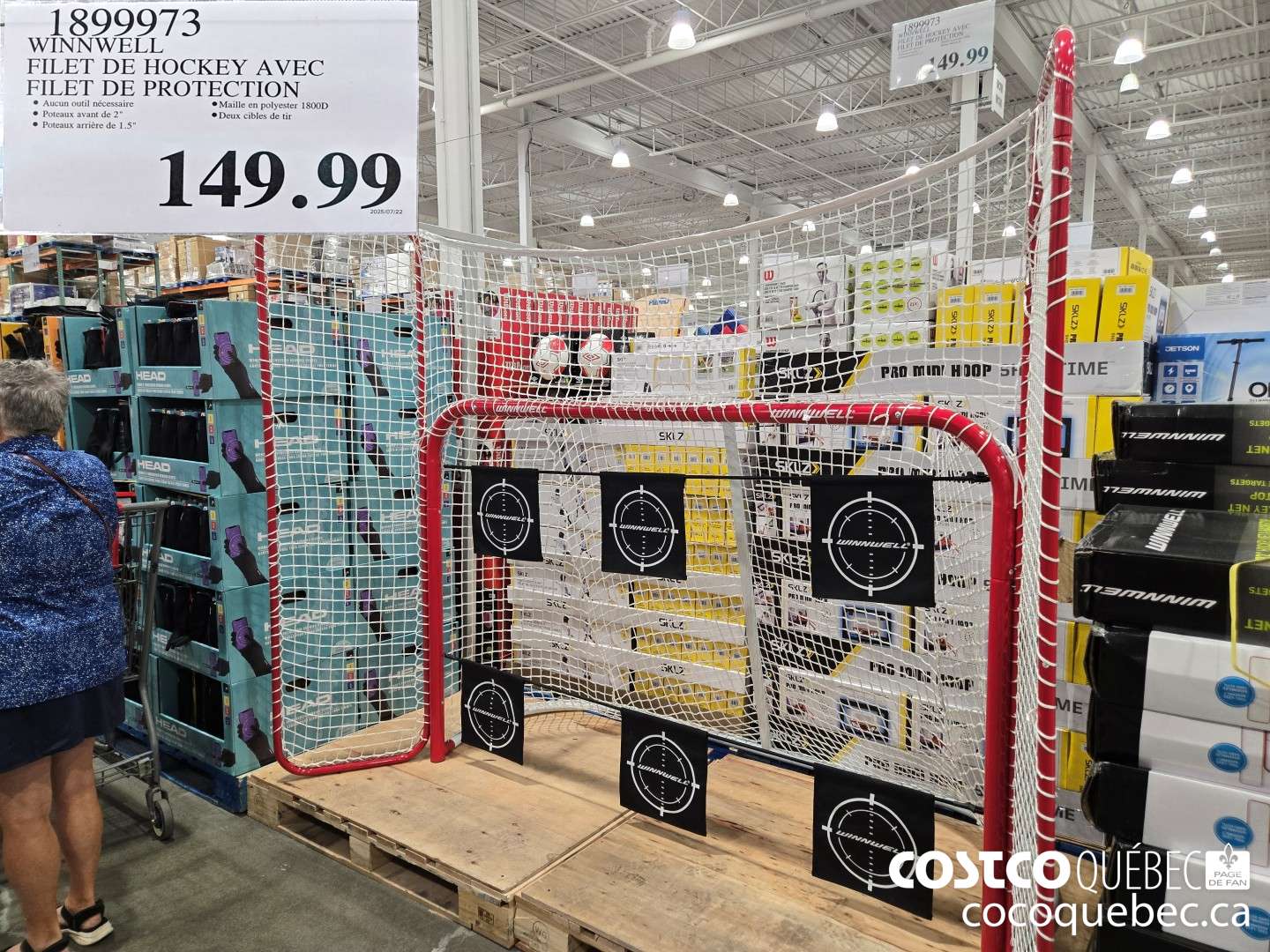 1899973 WINNWELL FILET DE HOCKEY AVEC FILET DE PROTECTION  $149.99