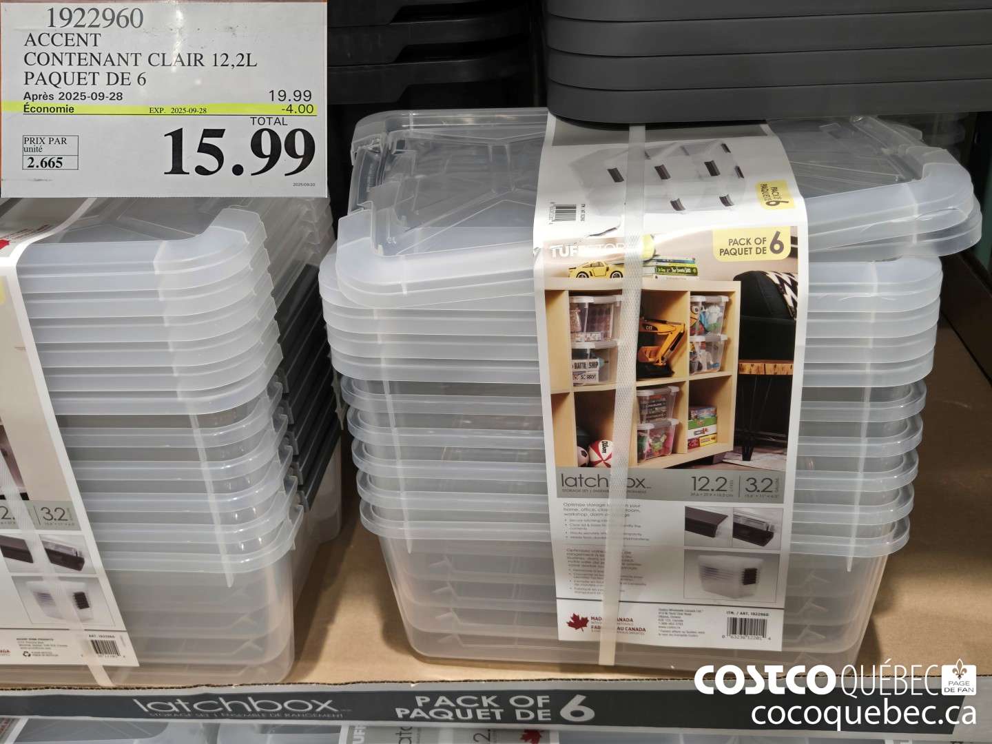1922960 ACCENT CONTENANT CLAIR 12.2 PAQUET DE 6  ($4.00 INSTANT SAVINGS EXPIRES ON 2025-09-28) $15.99
