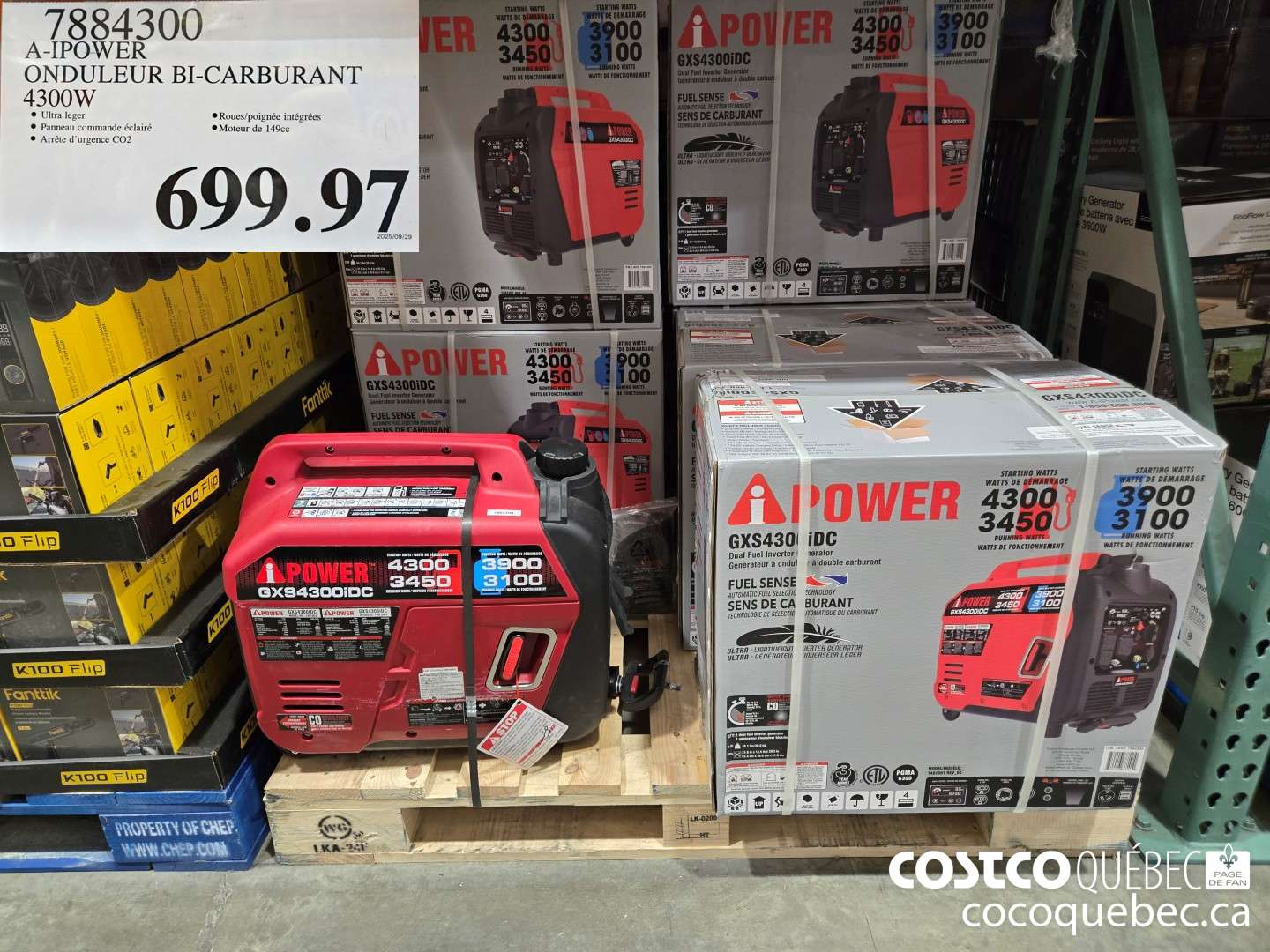 7884300 A-IPOWER ONDULEUR BI-CARBURANT 4300W  (EXPIRES ON 2025-05-16) $699.97