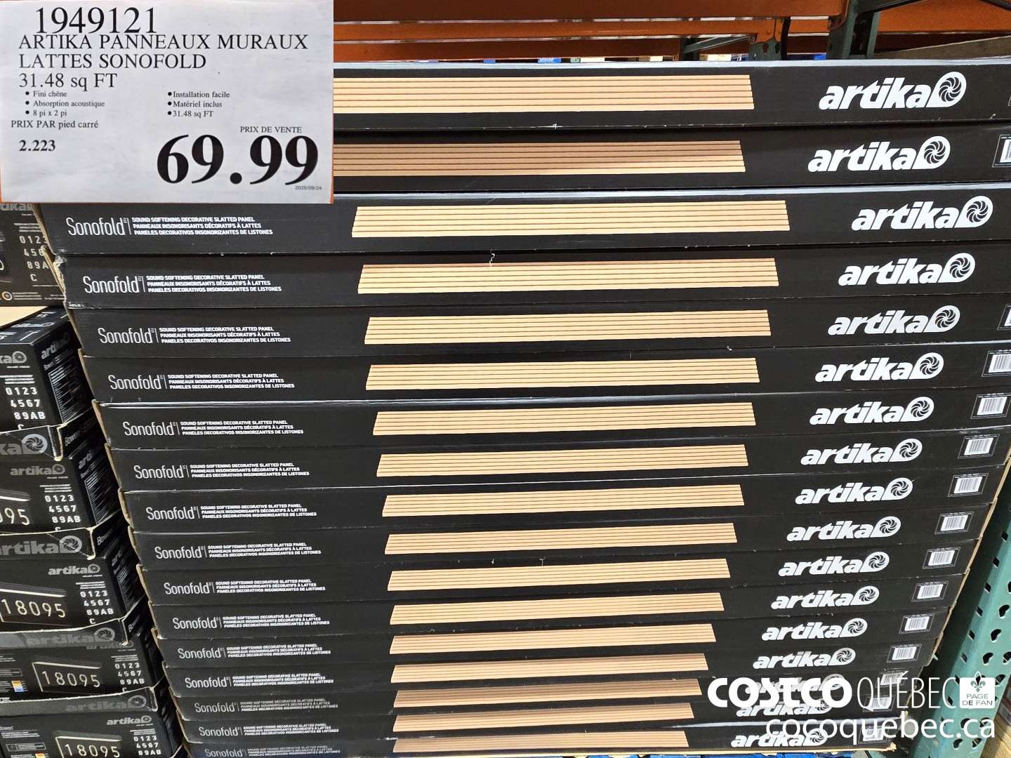 1949121 ARTIKA PANNEAUX MURAUX LATTES SONOFOLD | 31.48 sq FT  $69.99