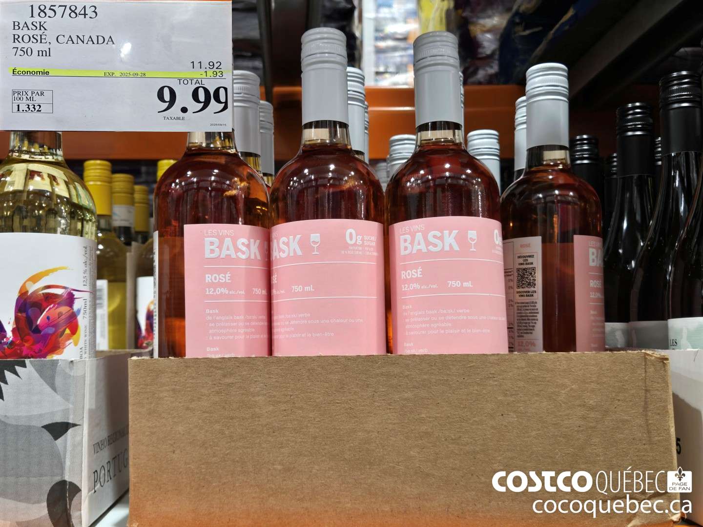 1857843 BASK ROSE 150 ML  ($1.93 INSTANT SAVINGS EXPIRES ON 2025-09-28) $9.99