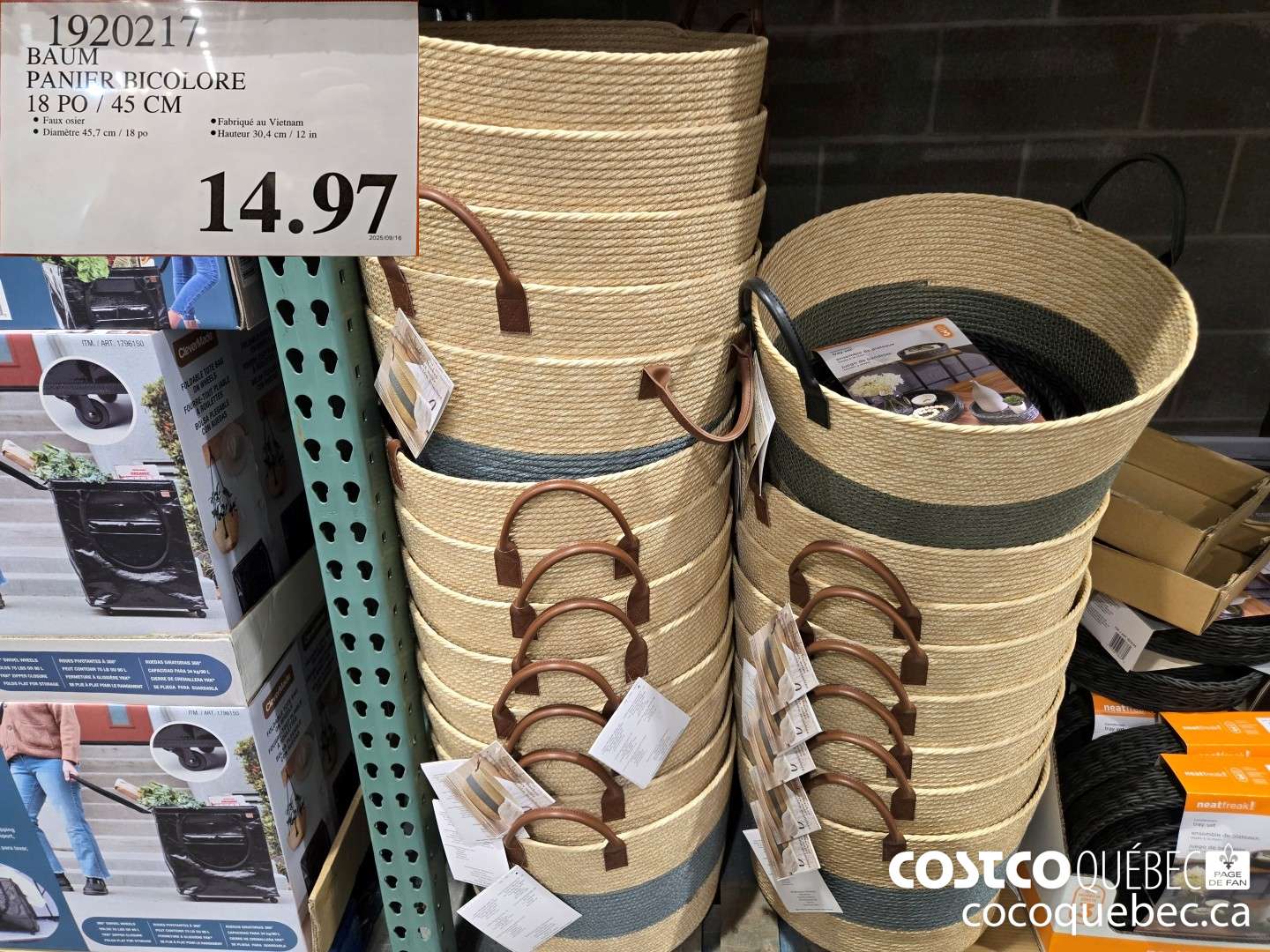 1920217 BAUM PANIER BICOLORE 18 PO  $14.97