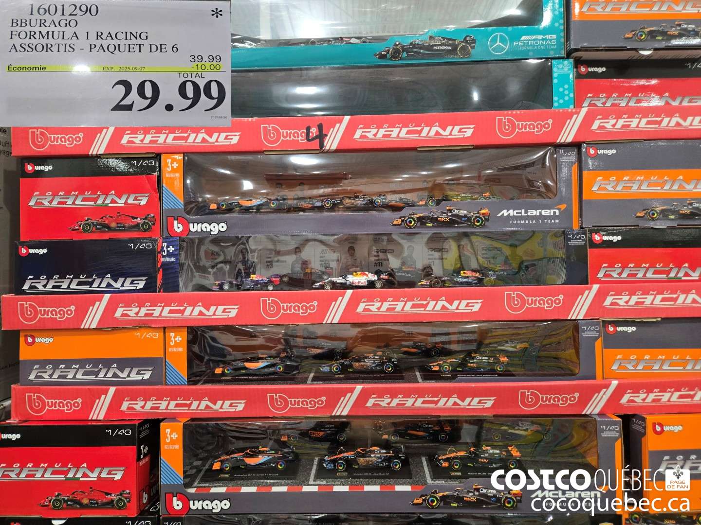 1601290 BBURAGO FORMULA 1 RACING ASSORTIS - iPAQUET DE 6  ($10.00 INSTANT SAVINGS EXPIRES ON 2025-09-07) $29.99