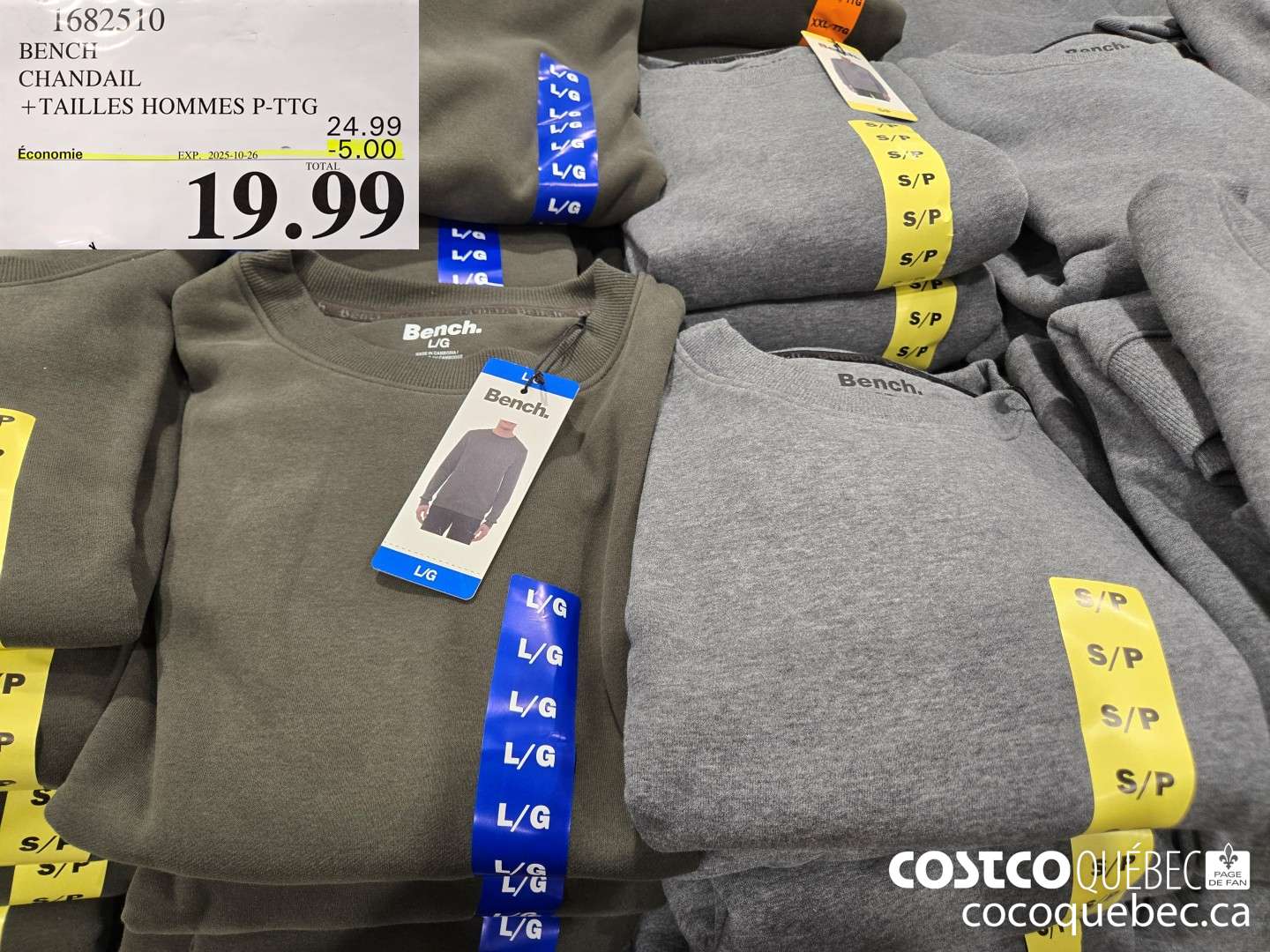 1682510 BENCH CHANDAIL  ($5.00 INSTANT SAVINGS EXPIRES ON 2025-10-26) $19.99