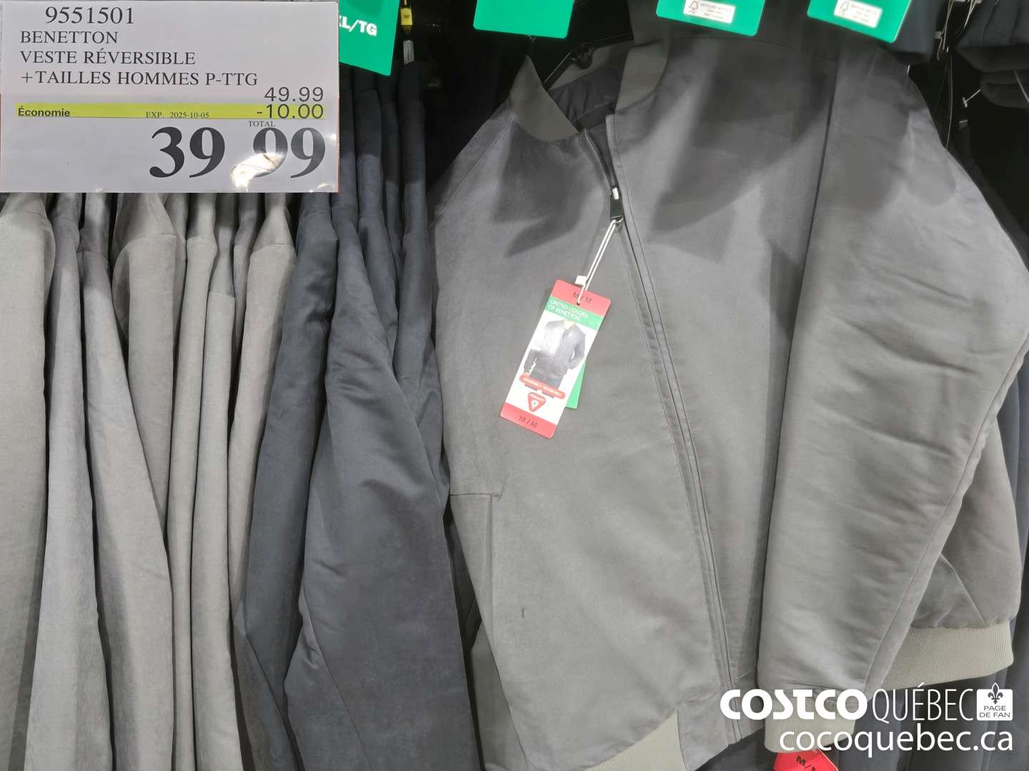 9551501 BENETTON VESTE REVERSIBLE  ($10.00 INSTANT SAVINGS EXPIRES ON 2025-10-05) $39.99