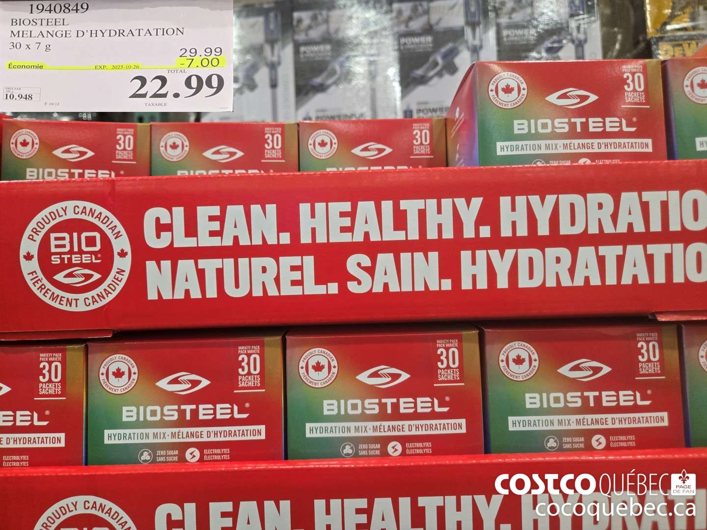 1940849 BIOSTEEL MELANGE D'HYDRATATION  ($7.00 INSTANT SAVINGS EXPIRES ON 2025-10-26) $22.99