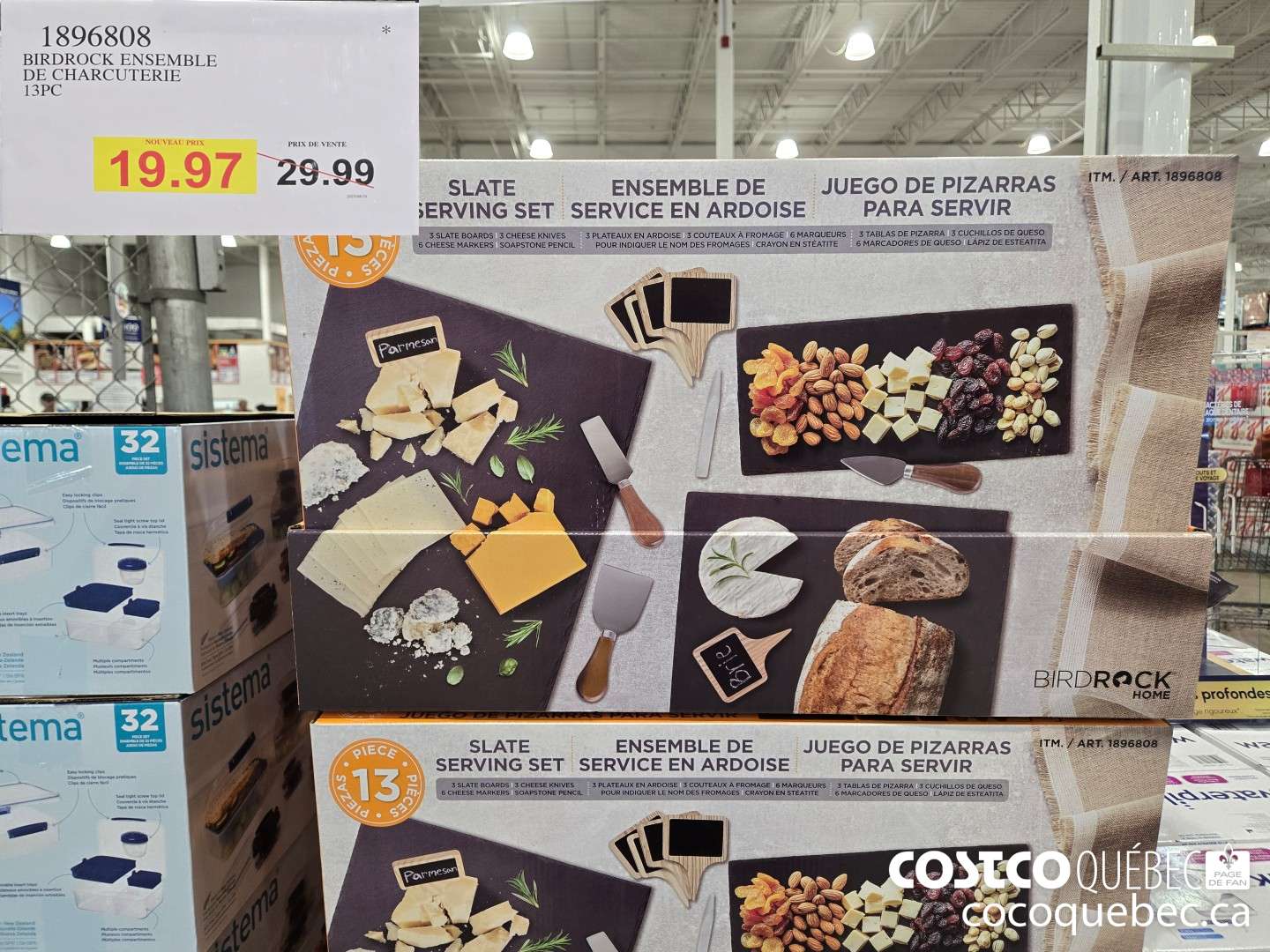 1896808 BIRDROCK ENSEMBLE DE CHARCUTERIE 13PC $19.97