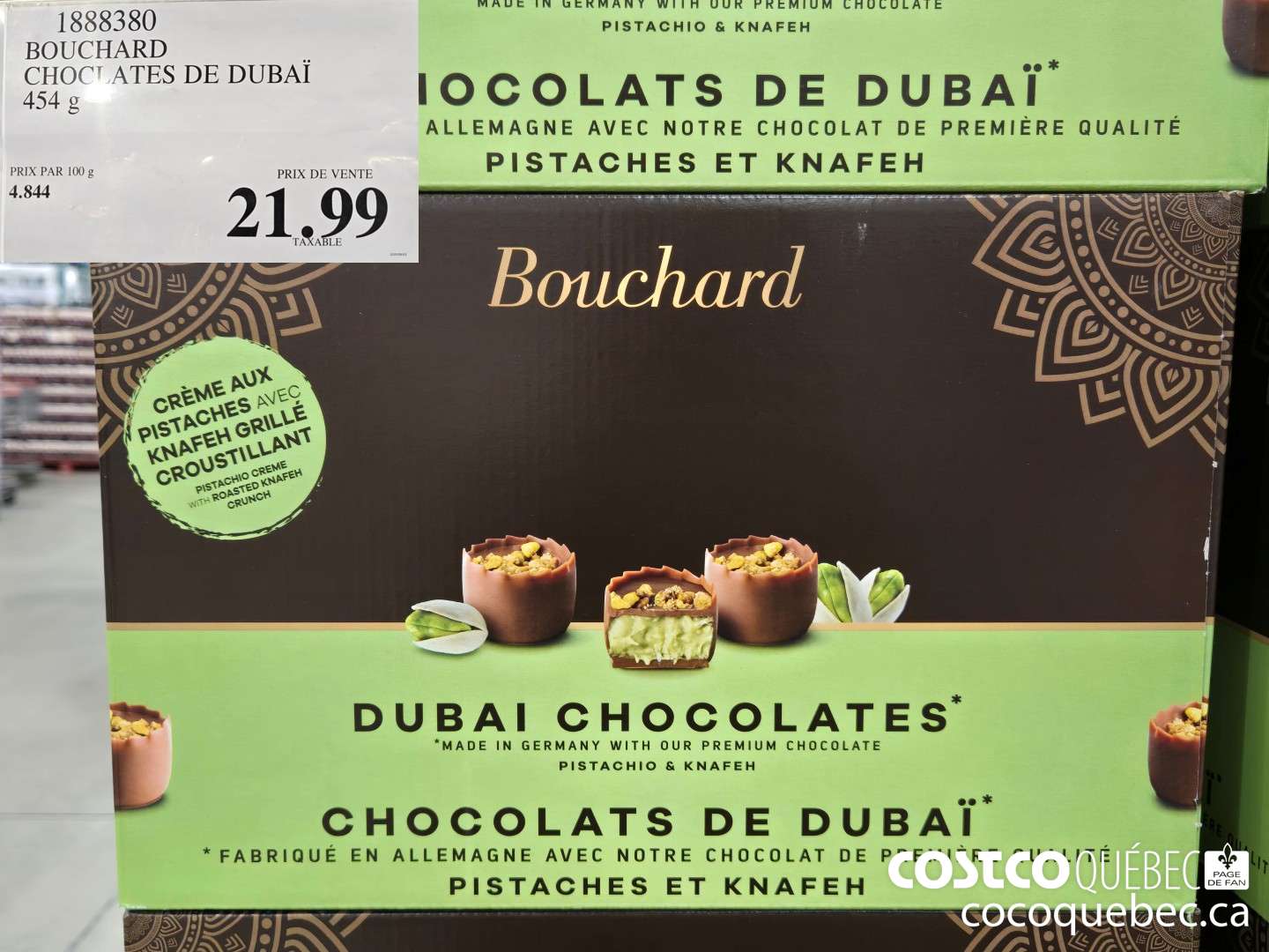 1888380 BOUCHARD CHOC'T ATES DE DUBAI 454 g  $21.99