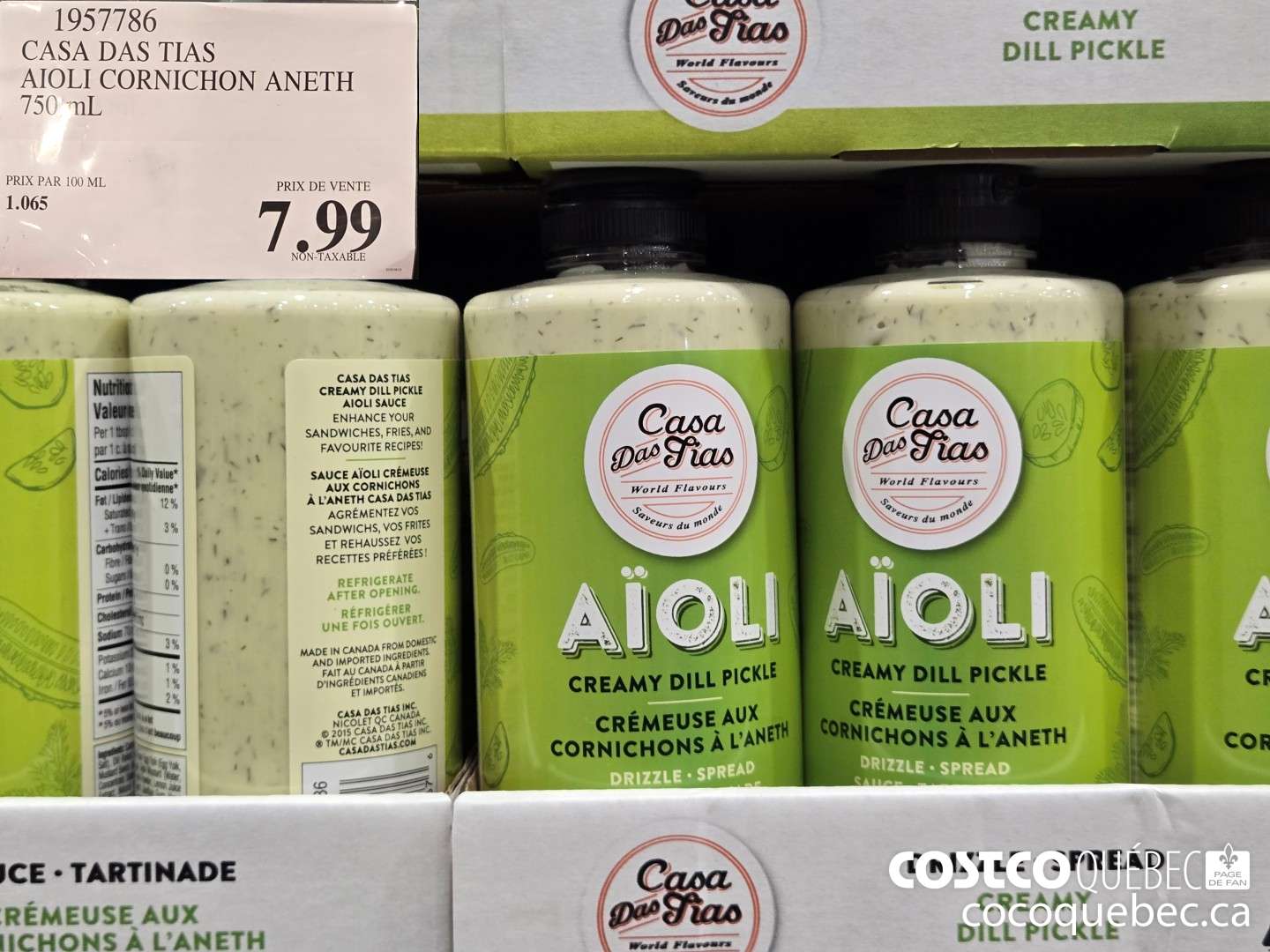 1957786 CASA DAS TIAS AIOLI CORNICHON ANETH  $7.99
