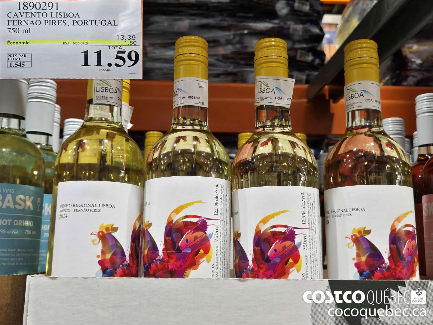 1890291 CAVENTO LISBOA FERNAO PIRES, POTUGAL 750 mL  ($1.80 INSTANT SAVINGS EXPIRES ON 2025-09-28) $11.59