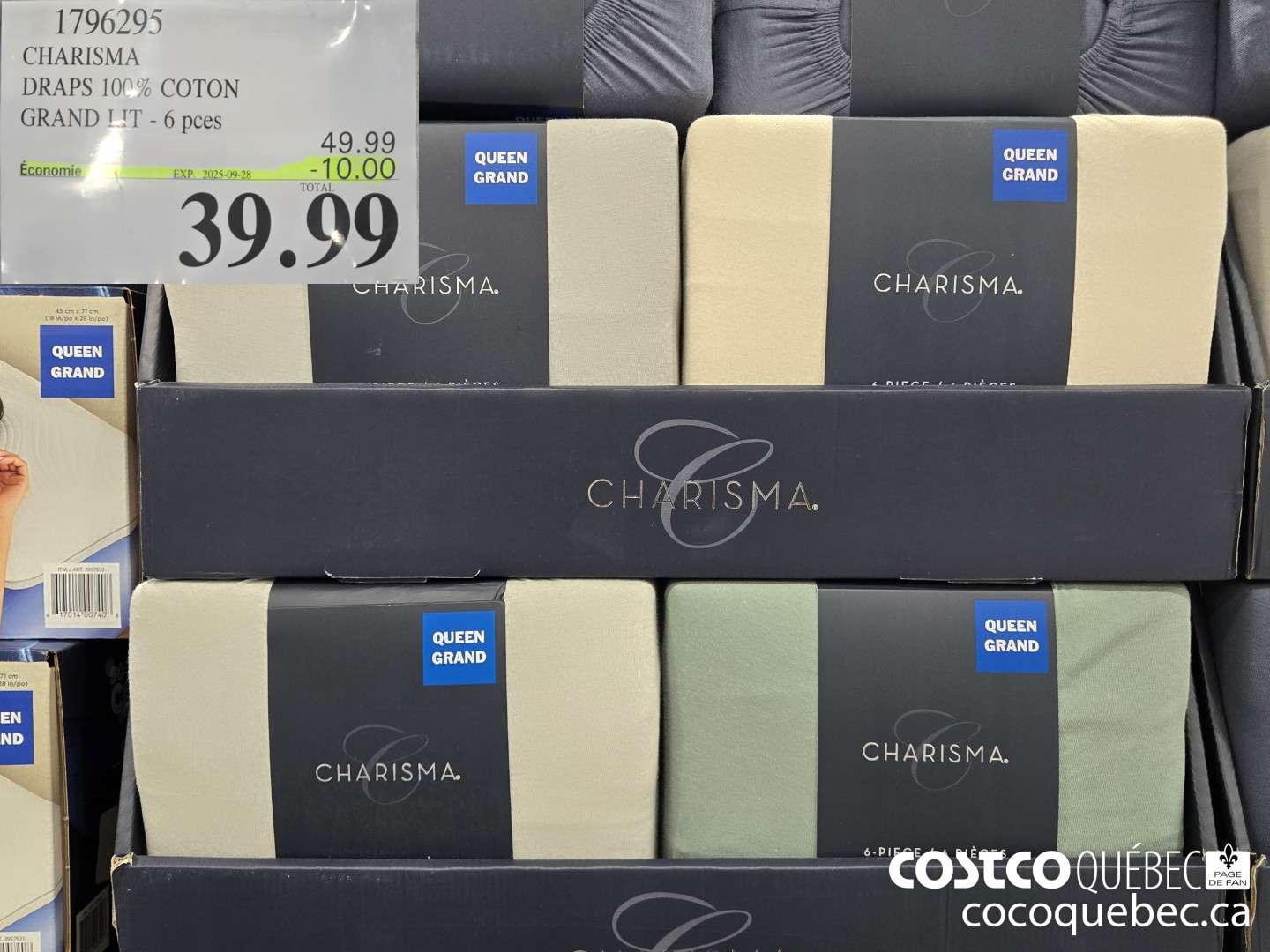 1796295 CHARISMA DRAPS 100% COTON GRAND YP - 6 pces  ($10.00 INSTANT SAVINGS EXPIRES ON 2025-09-28) $49.99