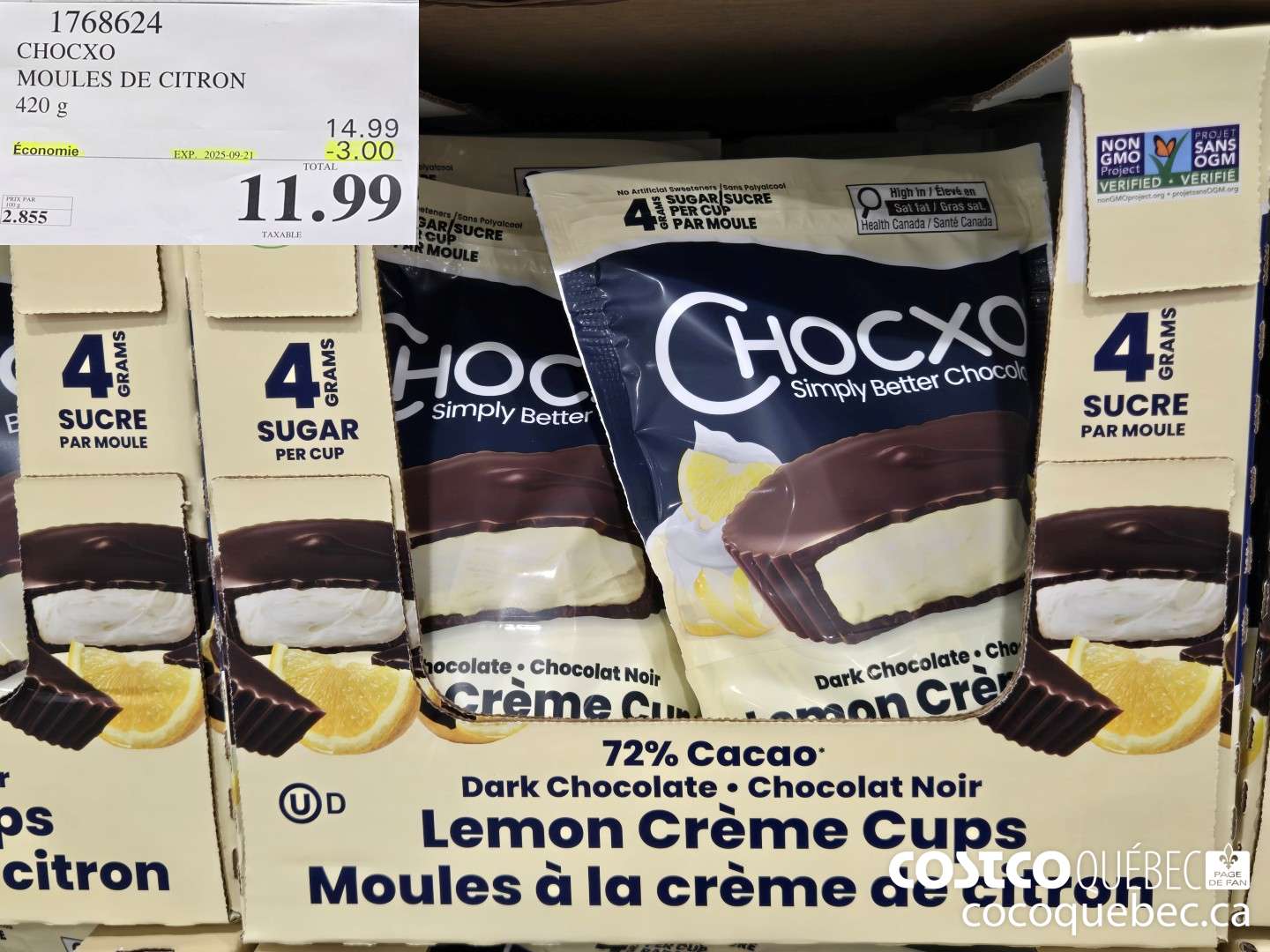 1768624 CHOCXO MOULES DE CITRON  ($3.00 INSTANT SAVINGS EXPIRES ON 2025-09-21) $11.99