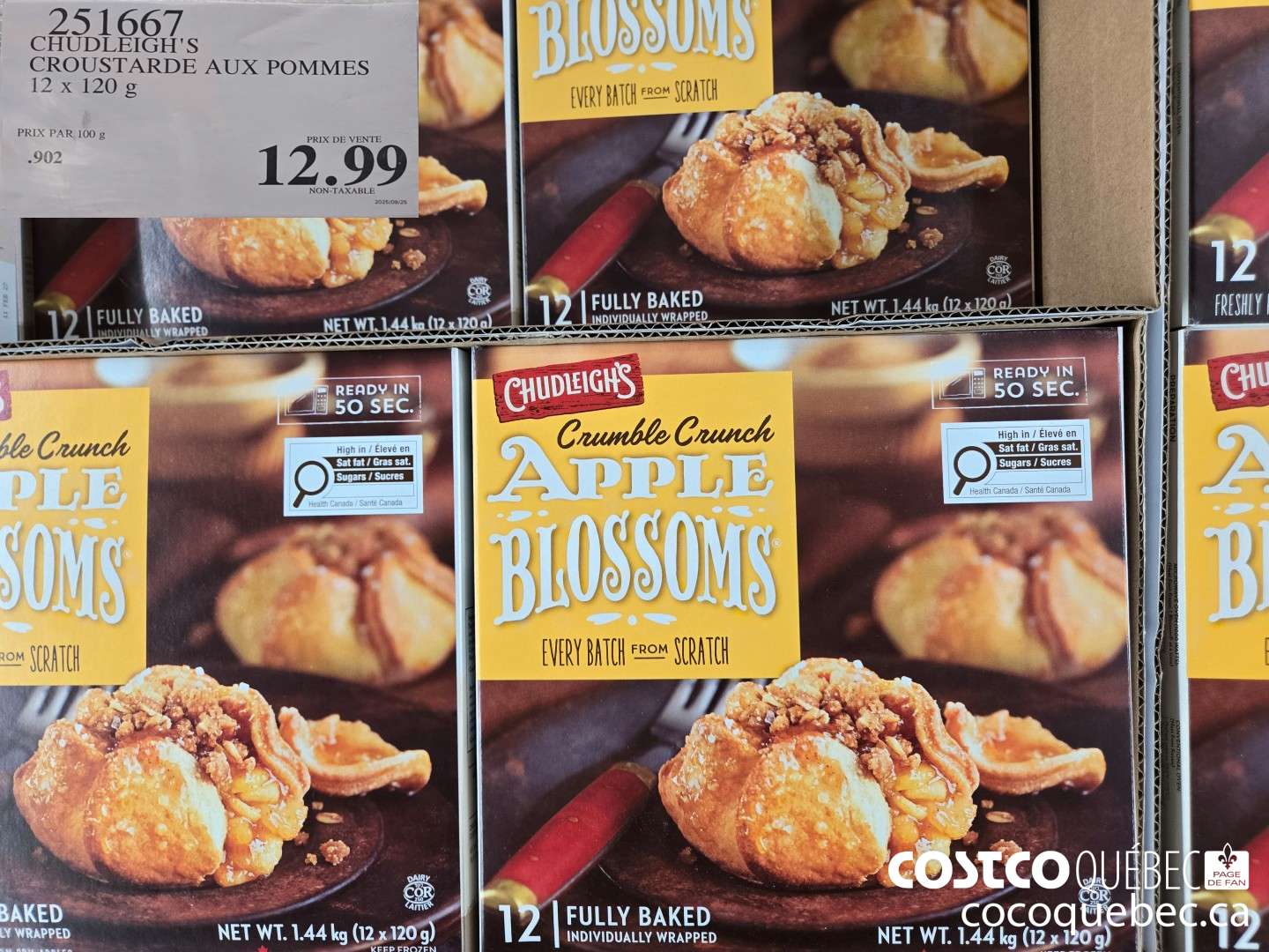 251667 CHUDLEIGH'S CROUSTARDE AUX POMMES 12 x 120 g  $12.99