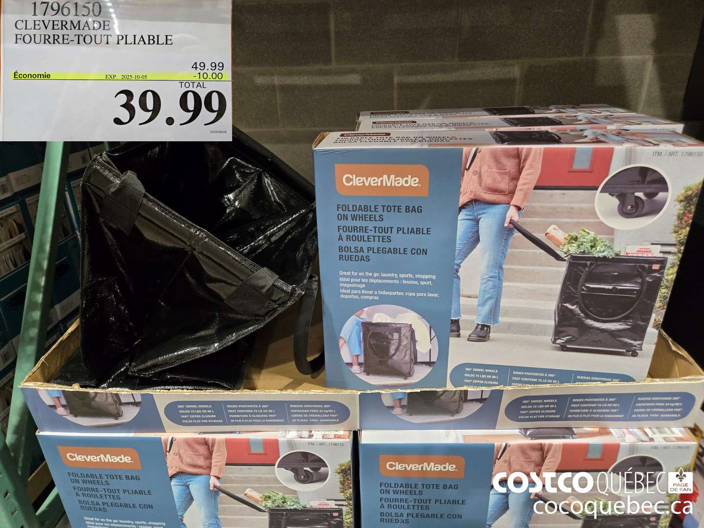1796150 CLEVERMADE FOURRE-TOUT PLIABLE  ($10.00 INSTANT SAVINGS EXPIRES ON 2025-10-05) $39.99