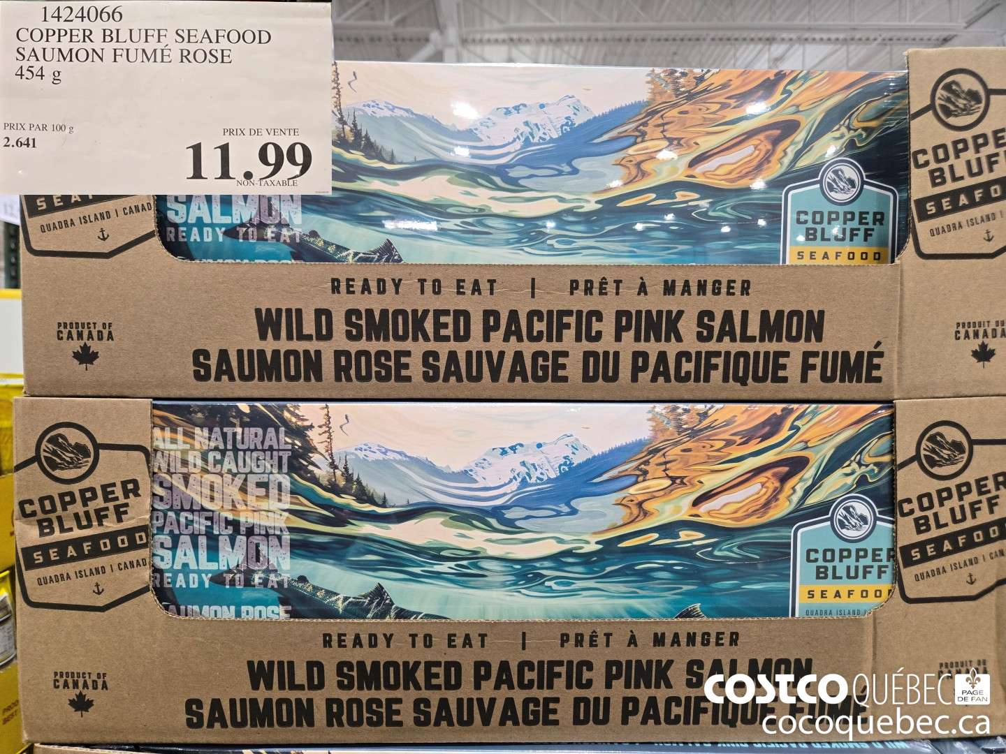 1424066 COPPER BLUFF SEAFOOD SAUMON FUME ROSE 454 9  $11.99