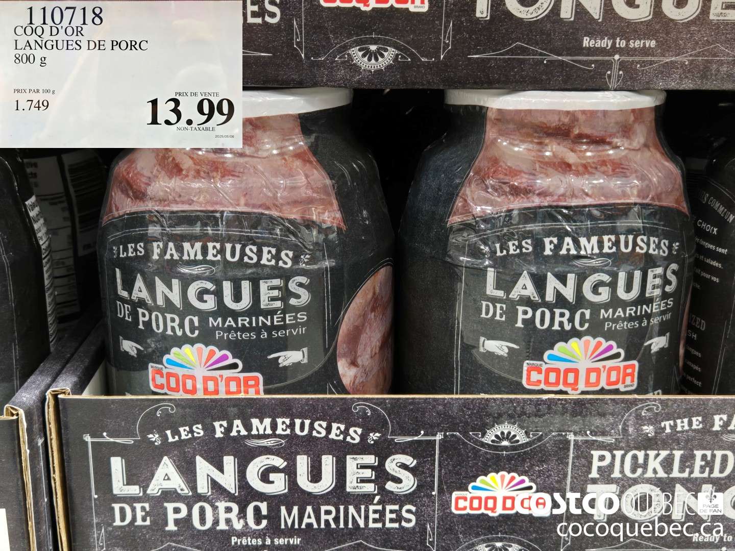 110718 COQ D'O CANGUES DE PORC 800 g  $13.99