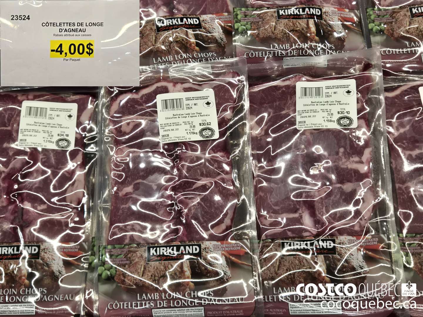 23524 COTELETTES DE LONGE D'AGNEAU  ($4.00 INSTANT SAVINGS)