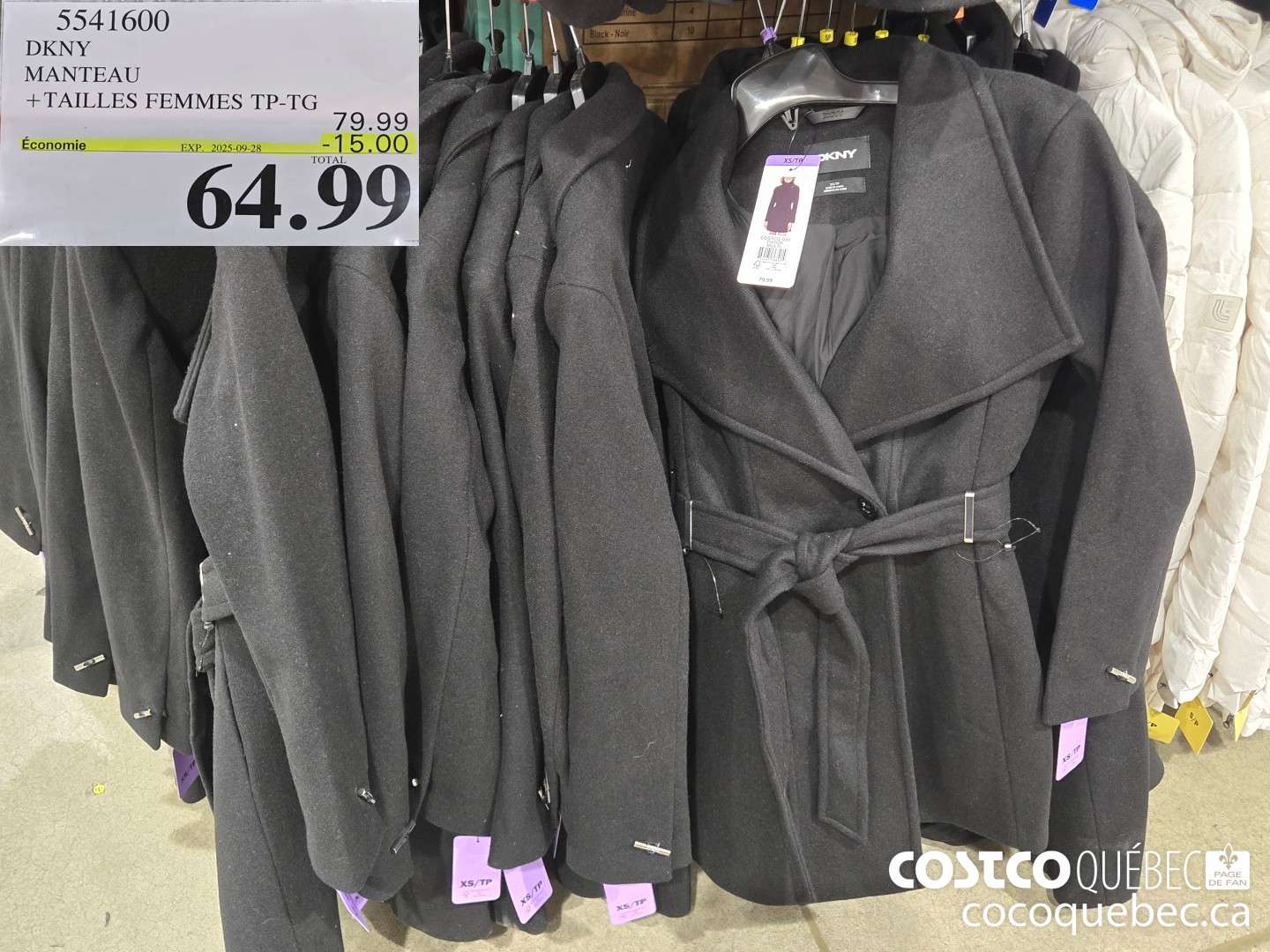 5541600 DKNY MANTEAU  ($15.00 INSTANT SAVINGS EXPIRES ON 2025-09-28) $64.99