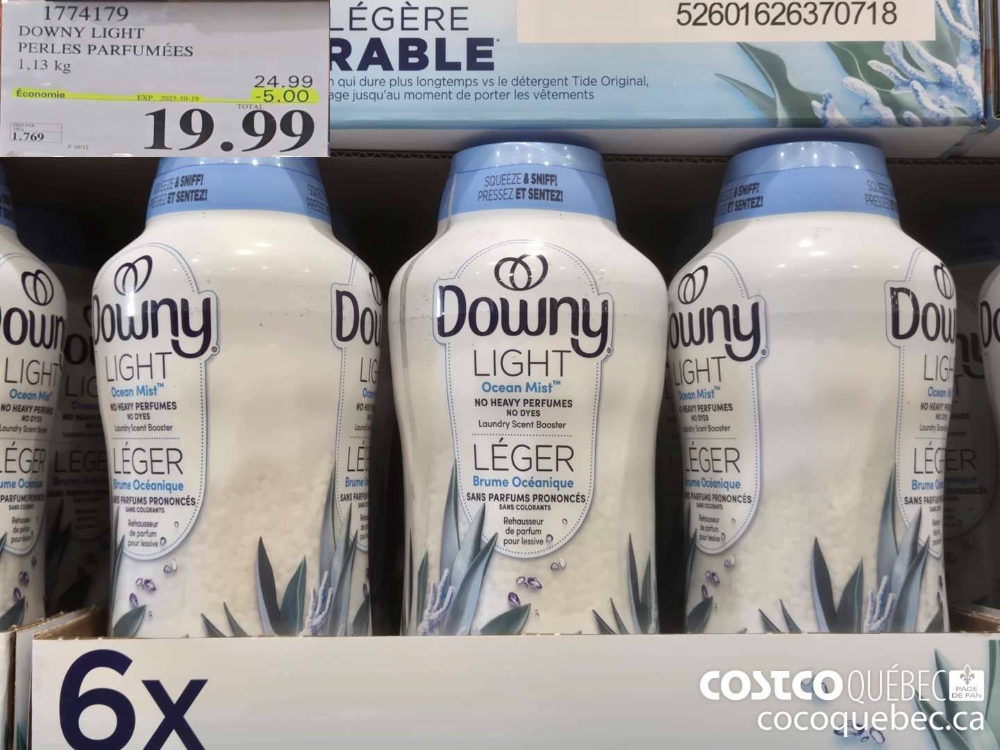 1774179 DOWNY LIGHT PERLES PARFUMEES ($5.00 INSTANT SAVINGS EXPIRES ON 2025-10-19) $19.99