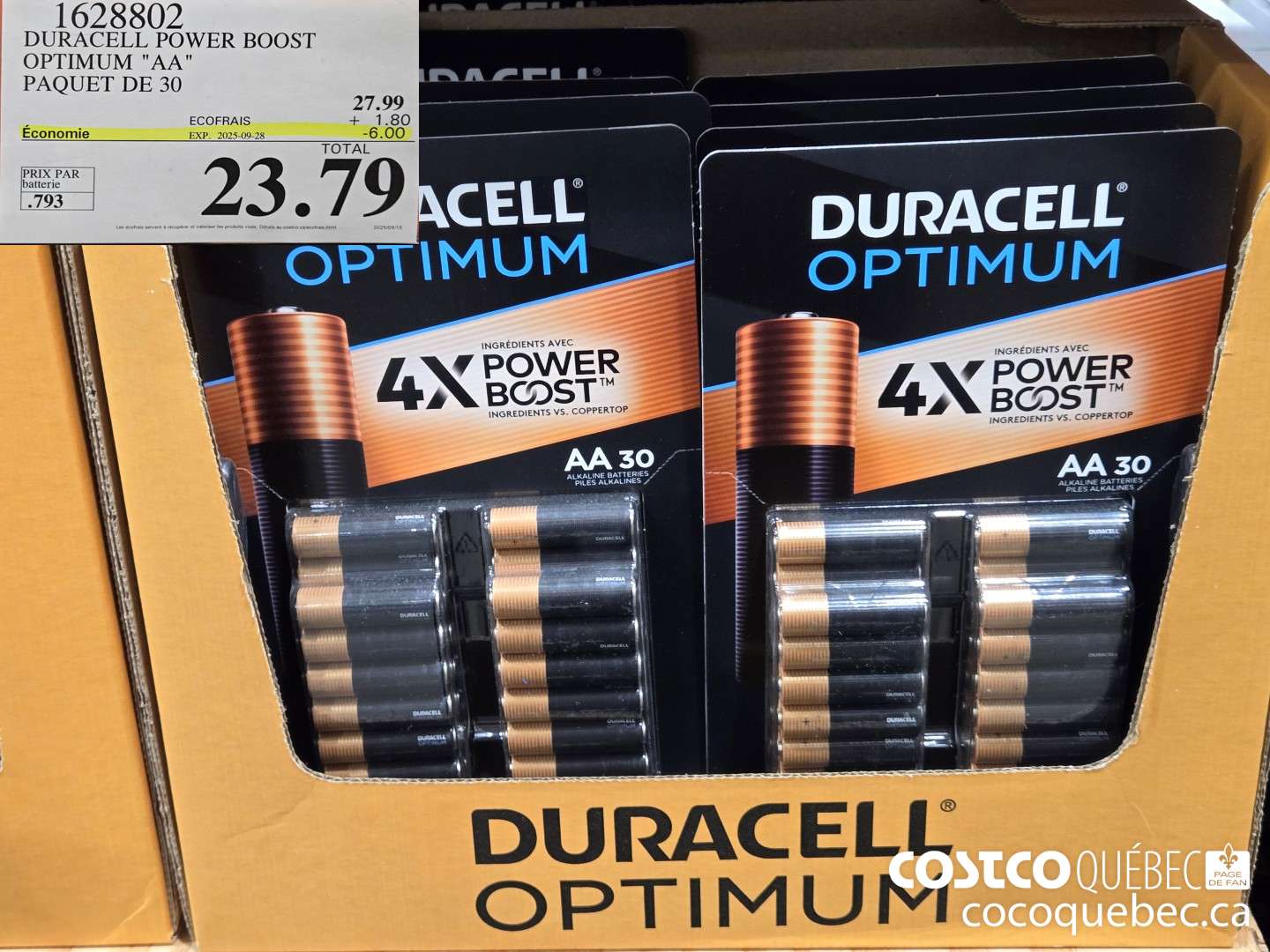 1628802 DURACELL POWER BOOST OPTIMUM 