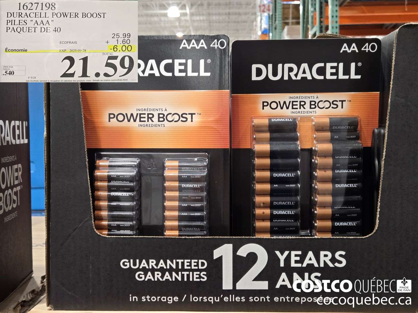 1627198 DURACELL POWER BOOST PILES 