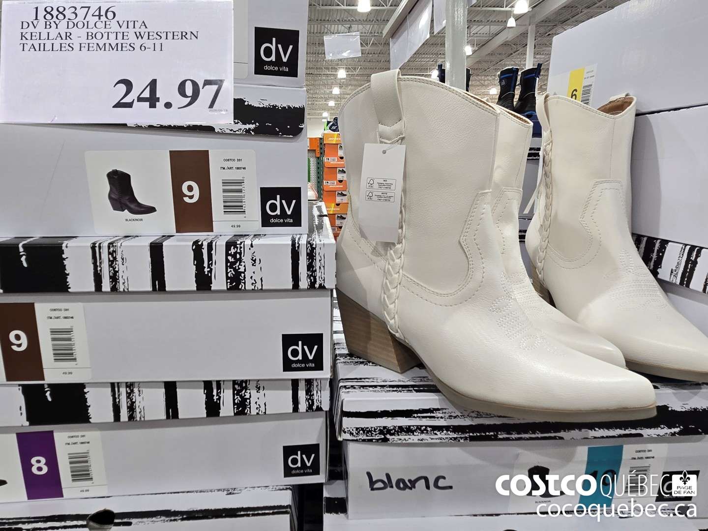 1883746 DV BY DOLCE VITA KELLAR - BOTTE WESTERN TAILLES FEMMES 6-11  $24.97