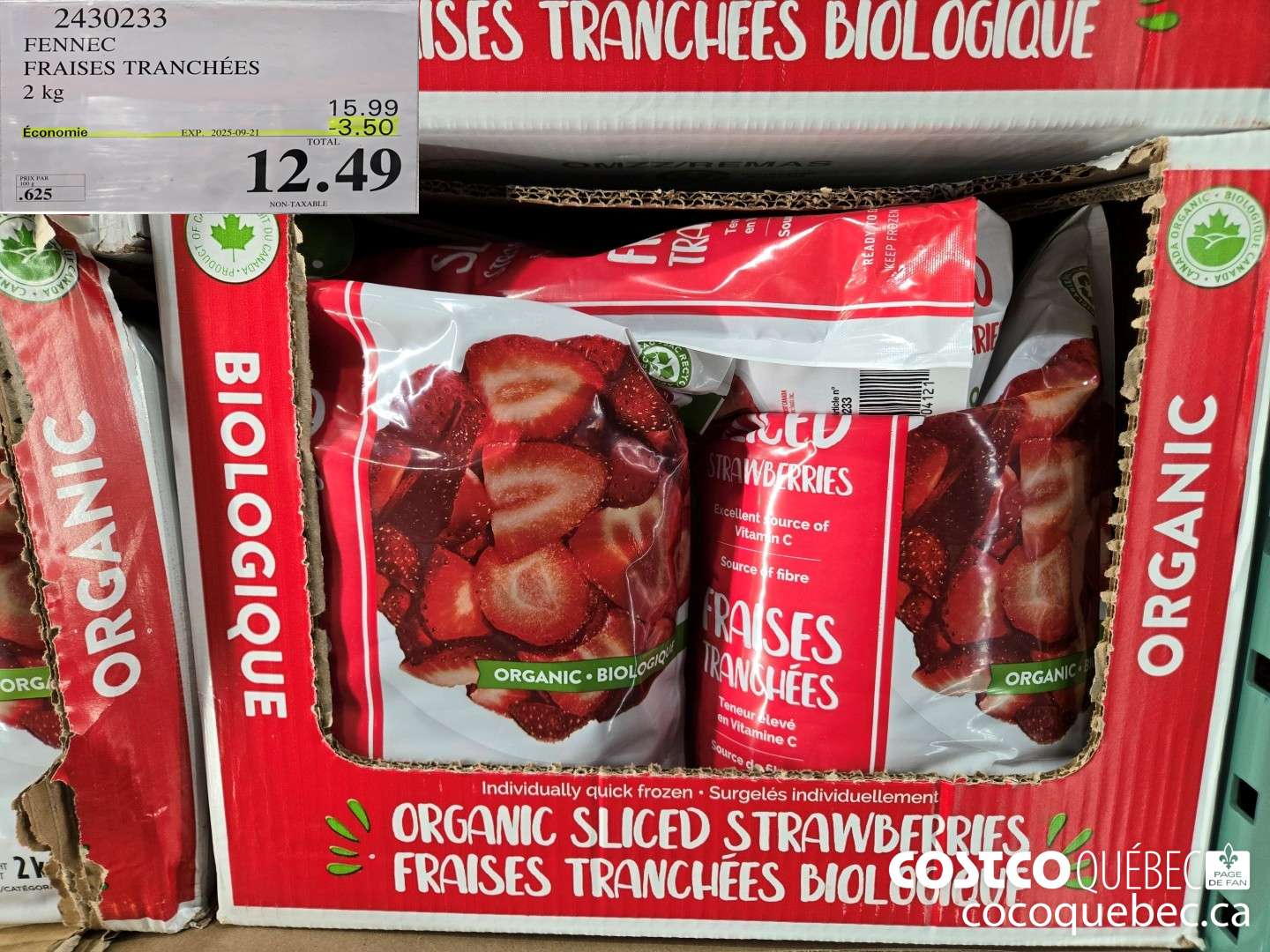 2430233 FENNEC FRAISES TRANCHEES  ($3.50 INSTANT SAVINGS EXPIRES ON 2025-09-21) $12.49