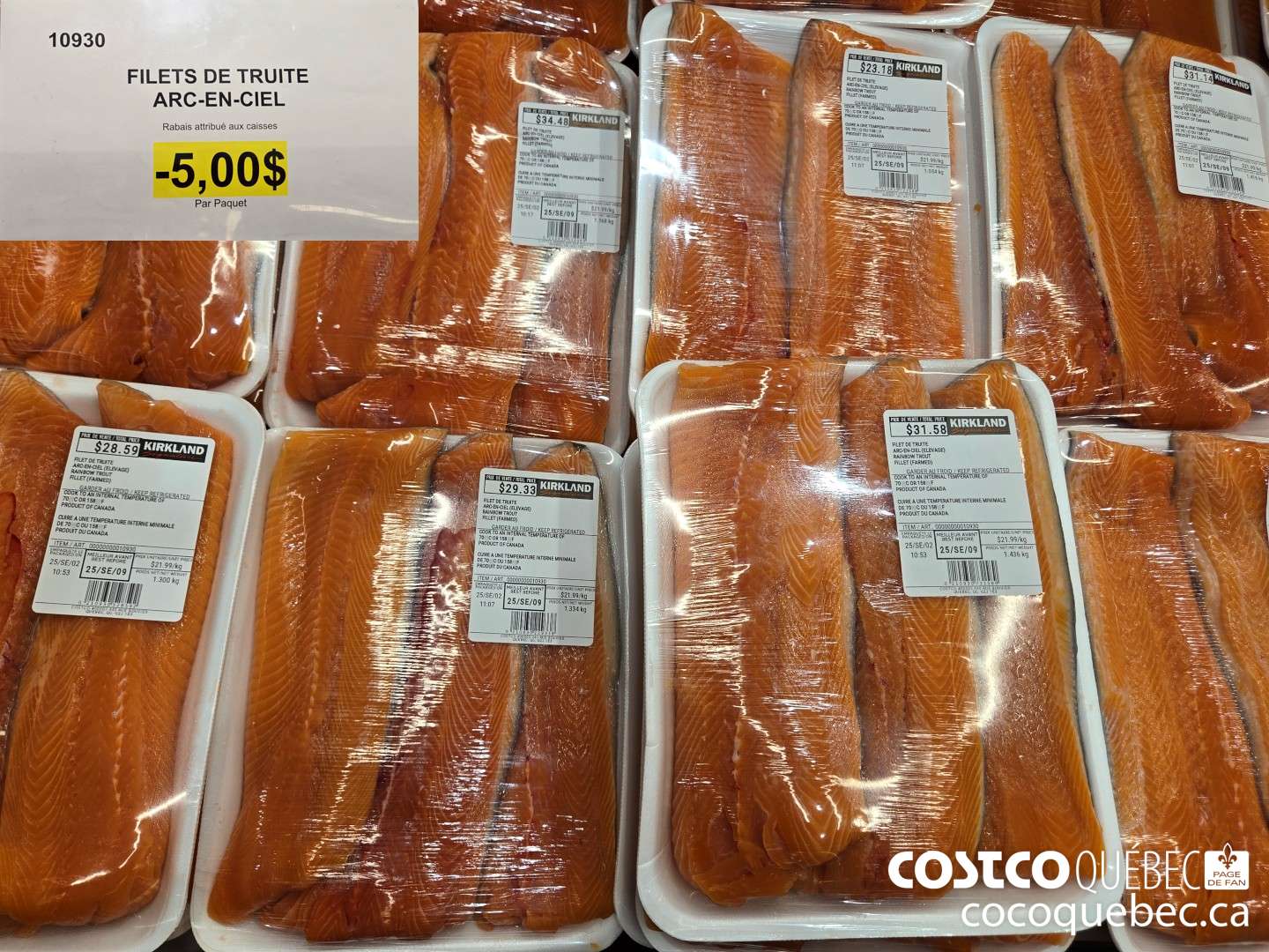 10930 FILET DE TRUITE ARC-EN-CIEL ($5.00 INSTANT SAVINGS)
