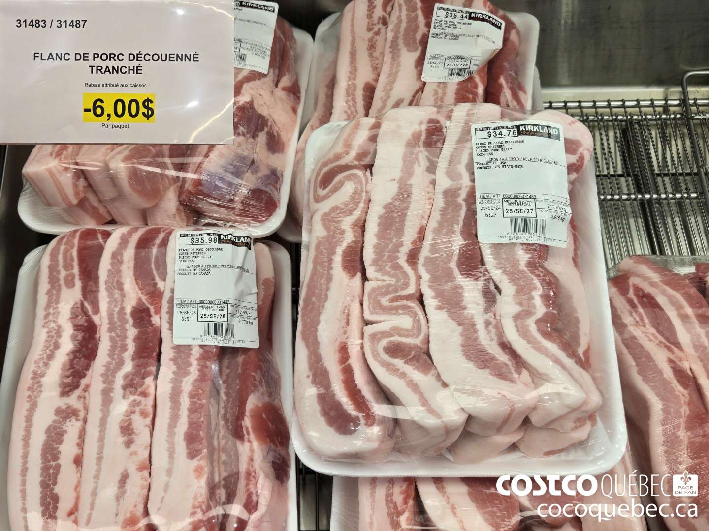 31483 FLANC DE PORC DECOUENNE TRANCHE  ($6.00 INSTANT SAVINGS)