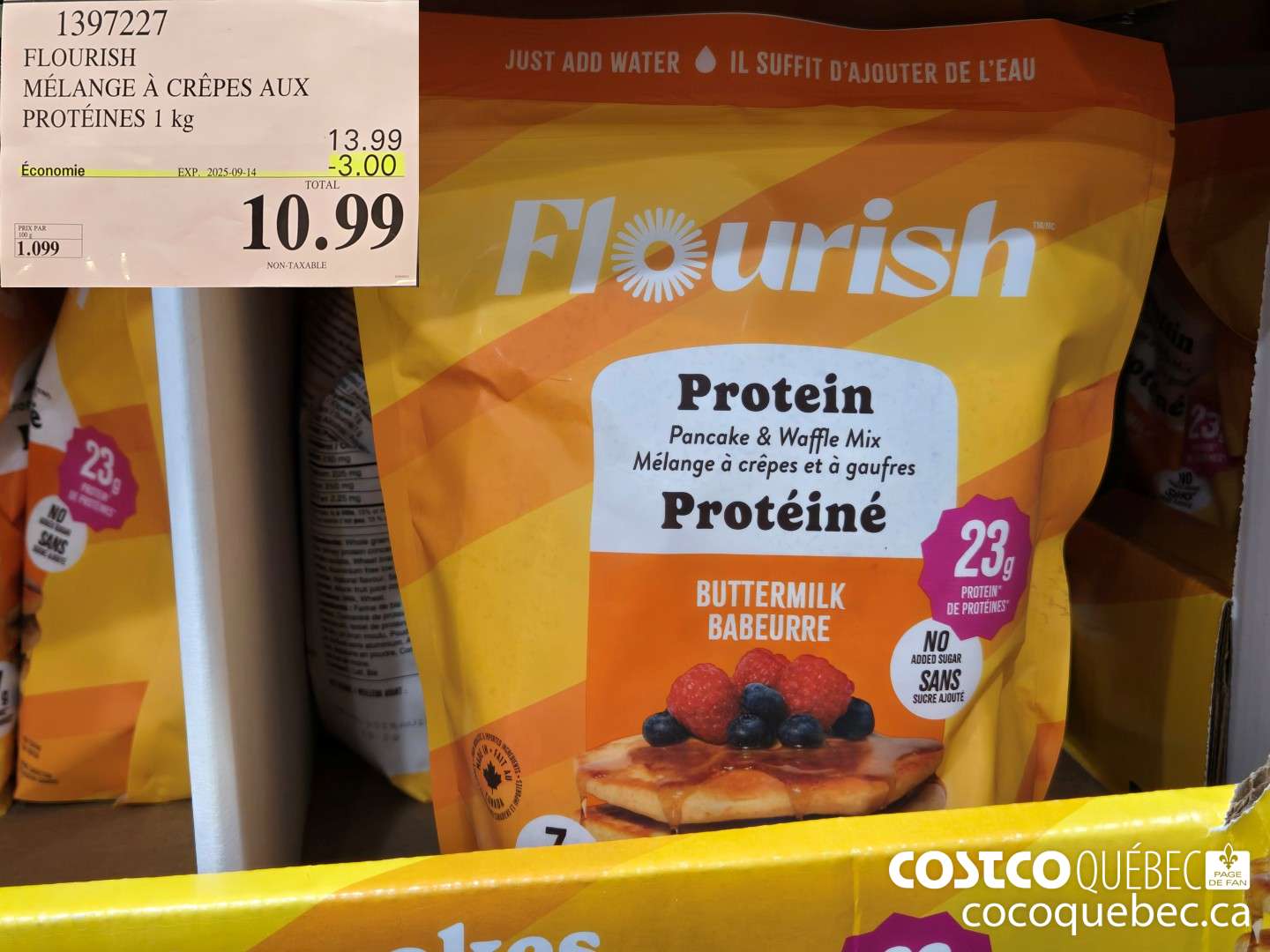 1397227 FLOURISH MELANGE a CREPES AUX PROTEINES 1 kg ($3.00 INSTANT SAVINGS EXPIRES ON 2025-09-14) $10.99